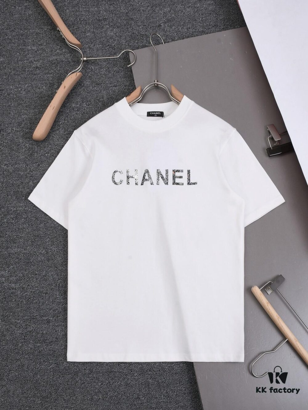 6931a1b6ccd8ab3d7af95c1d New Arrival 25S Chanel Camellia Letter T-Shirt, Washed Cotton Fabric, Unisex Loose Fit