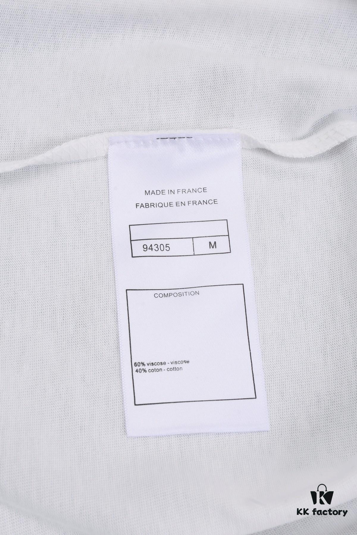 6931a1b6ccd8ab3d7af95c24 New Arrival 25S Chanel Camellia Letter T-Shirt, Washed Cotton Fabric, Unisex Loose Fit