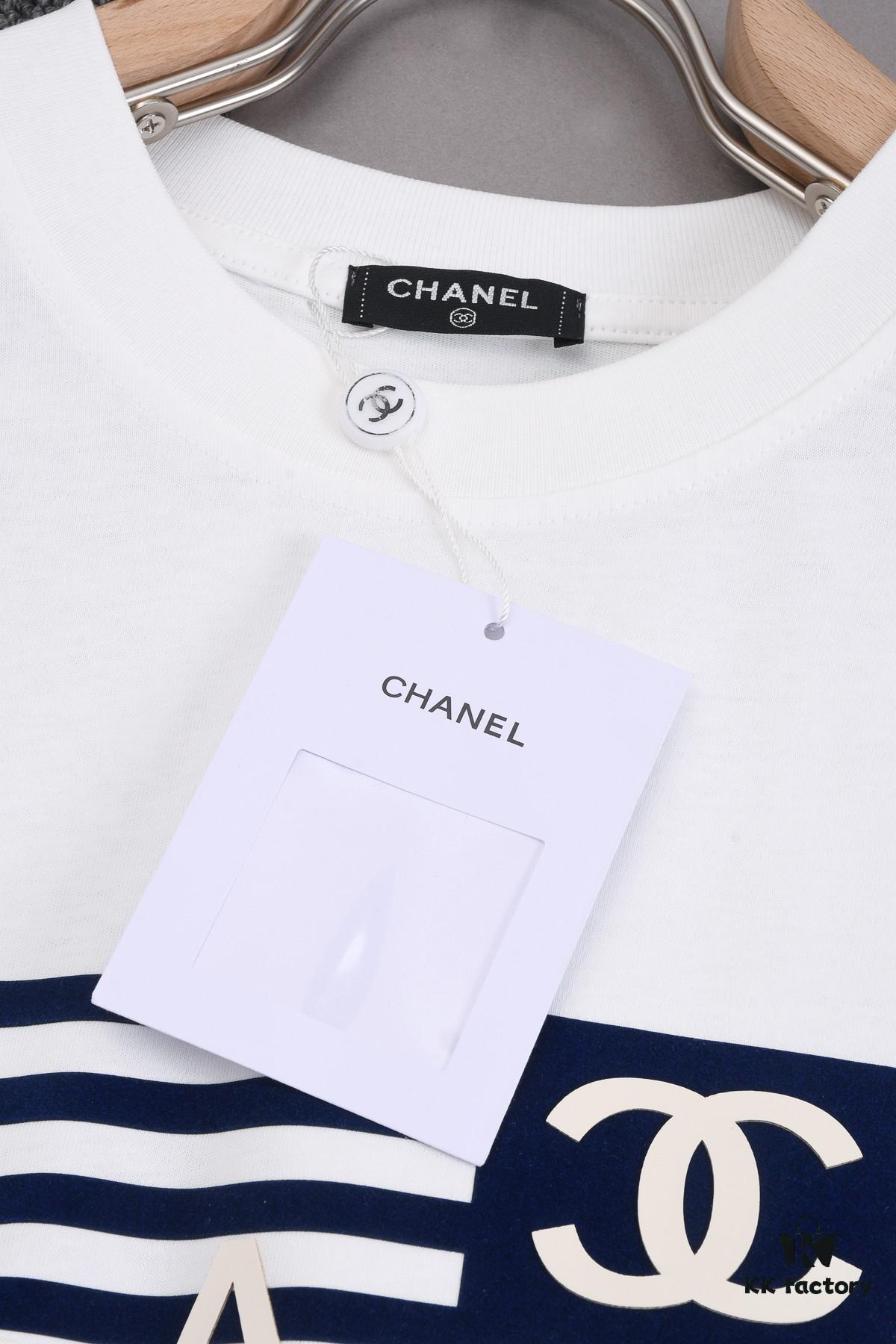 6931a1b7ccd8ab3d7af95c2c New Arrival 25S Chanel Flocked Pressure Gel T-Shirt, Pre-washed Cotton Fabric, Soft and Skin-friendly, Unisex Loose Fit
