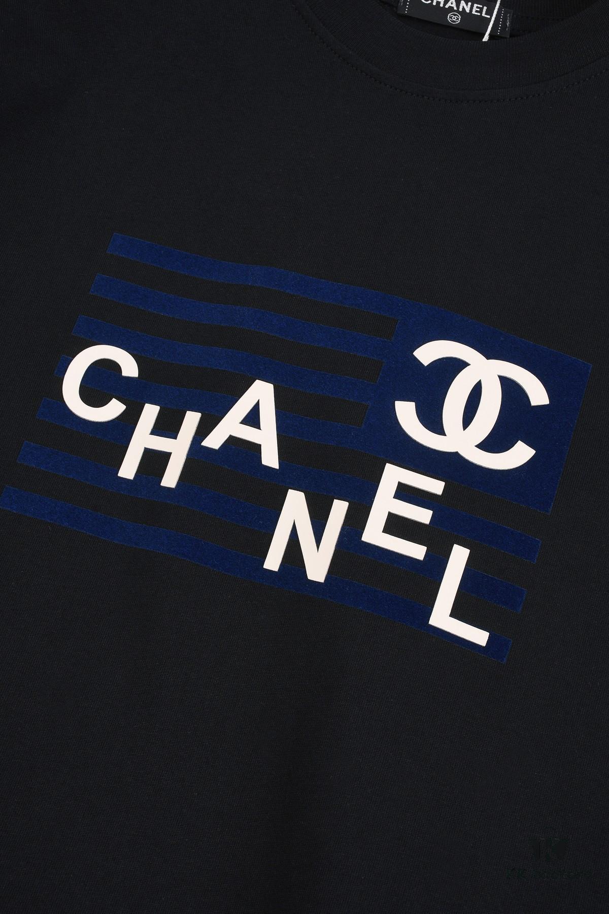 6931a1b7ccd8ab3d7af95c33 New Arrival 25S Chanel Flocked Pressure Gel T-Shirt, Pre-washed Cotton Fabric, Unisex Loose Fit, Soft and Skin-friendly