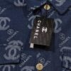 6931a1b8ccd8ab3d7af95c3f Chanel Spring/Summer 2024 New Denim Jacket with Heavy Embellished Raw Edges and Padded Shoulders, Preppy Style Casual Jacket
