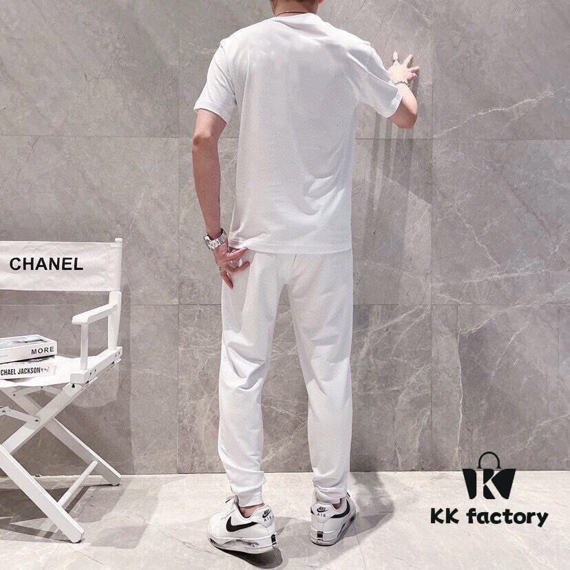 6931a1bbccd8ab3d7af95c7c CHANEL Men's Summer High-Quality Double-Mercerized Cotton Suit Set, Imported Premium Fabric, Fashion Trend Style, Simple and Elegant Design