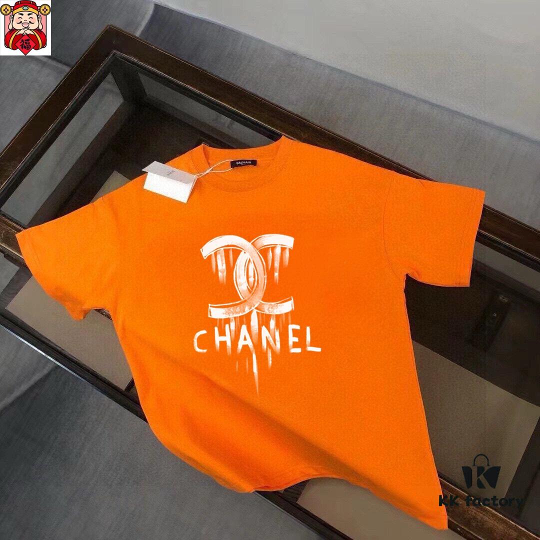 6931a1bcccd8ab3d7af95c8c CHANEL Men's Casual Short-Sleeve T-Shirt, 2025 Spring/Summer New Arrival, Premium Logo Embroidery, Imported Silk-Cotton Fabric, Slim Fit Design, Stylish and Versatile