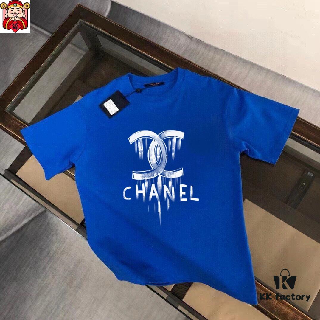 6931a1bcccd8ab3d7af95c8d CHANEL Men's Casual Short-Sleeve T-Shirt, 2025 Spring/Summer New Arrival, Premium Logo Embroidery, Imported Silk-Cotton Fabric, Slim Fit Design, Stylish and Versatile