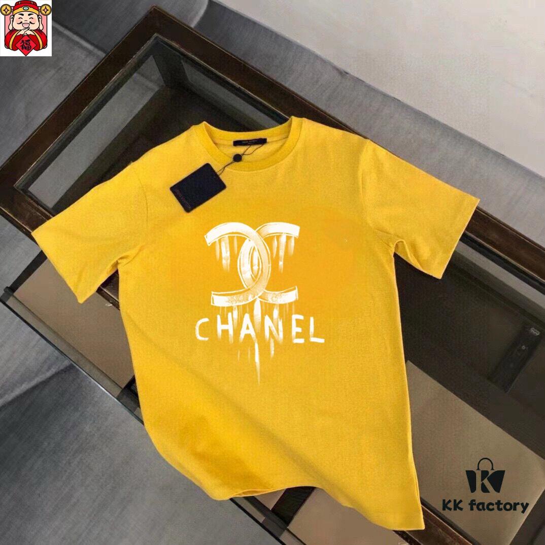 6931a1bcccd8ab3d7af95c8e CHANEL Men's Casual Short-Sleeve T-Shirt, 2025 Spring/Summer New Arrival, Premium Logo Embroidery, Imported Silk-Cotton Fabric, Slim Fit Design, Stylish and Versatile