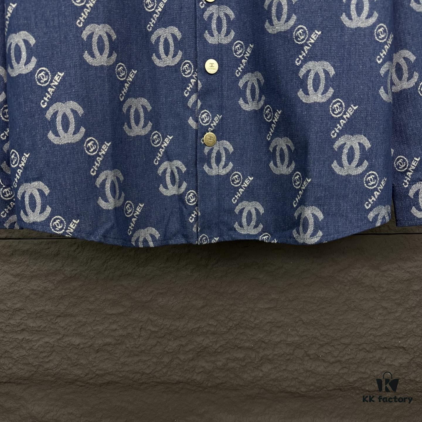 6931a1c0ccd8ab3d7af95cda Chanel 2025 New Arrival All-Over Logo Washed Denim Jacket for Couples