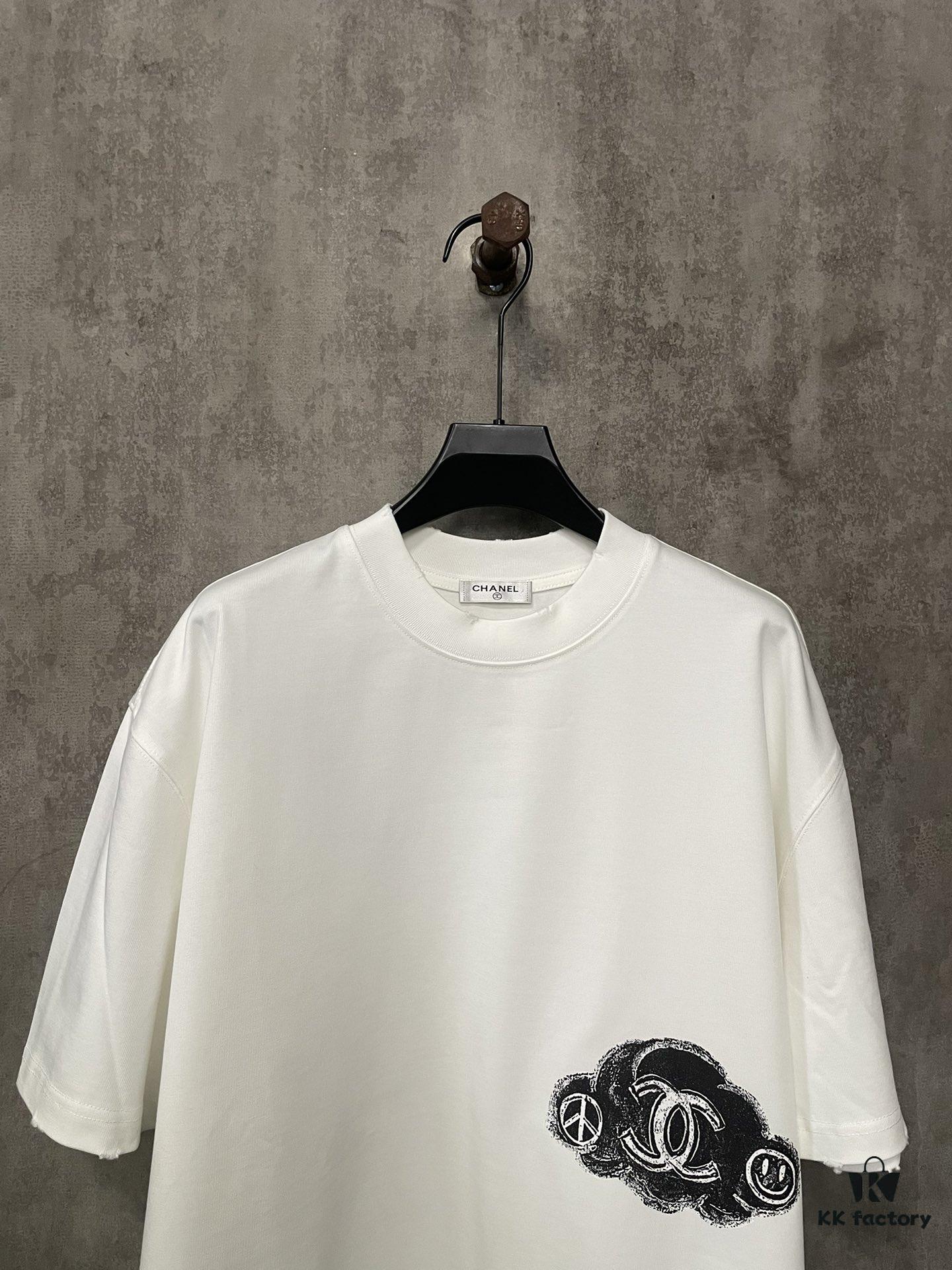 6931a1c0ccd8ab3d7af95ce8 CHANEL Chanel 24SS Navy Collection Rope Digital Print Heavyweight Short Sleeve T-Shirt, 380g Premium Cotton, Autumn Winter Essential