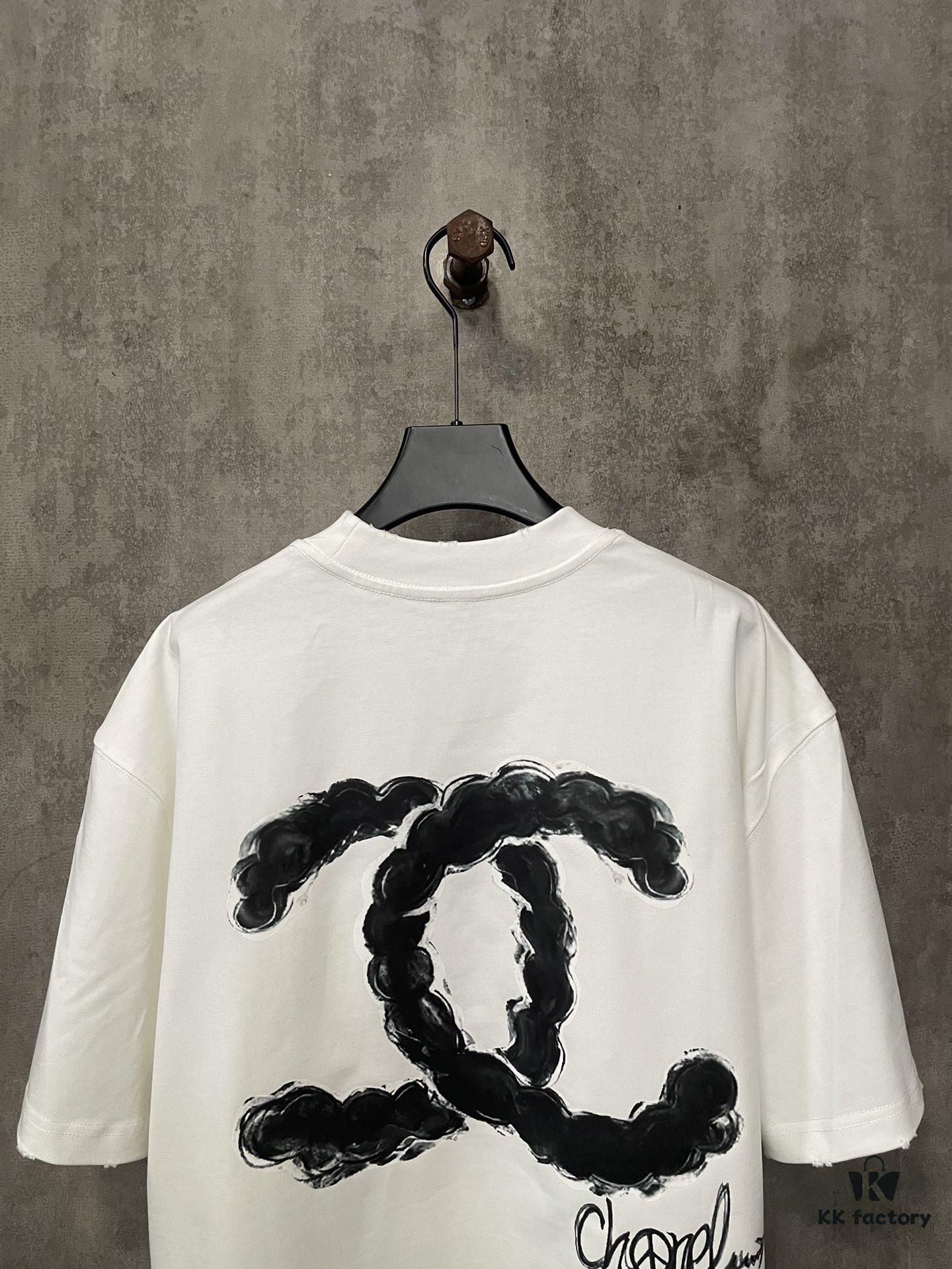 6931a1c0ccd8ab3d7af95ceb CHANEL Chanel 24SS Navy Collection Rope Digital Print Heavyweight Short Sleeve T-Shirt, 380g Premium Cotton, Autumn Winter Essential
