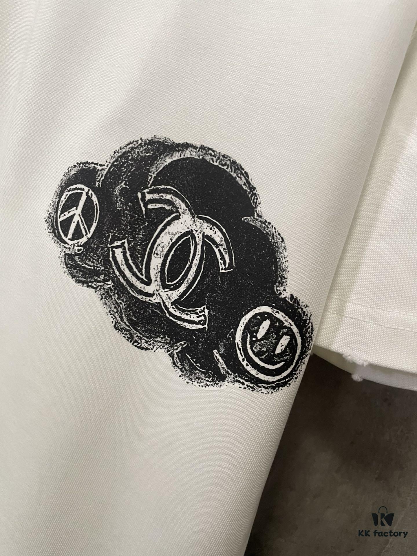 6931a1c0ccd8ab3d7af95cec CHANEL Chanel 24SS Navy Collection Rope Digital Print Heavyweight Short Sleeve T-Shirt, 380g Premium Cotton, Autumn Winter Essential