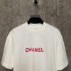 6931a1c1ccd8ab3d7af95cf1 CHANEL Chanel 24SS Classic Logo Flocked Print Heavyweight Short Sleeve T-Shirt