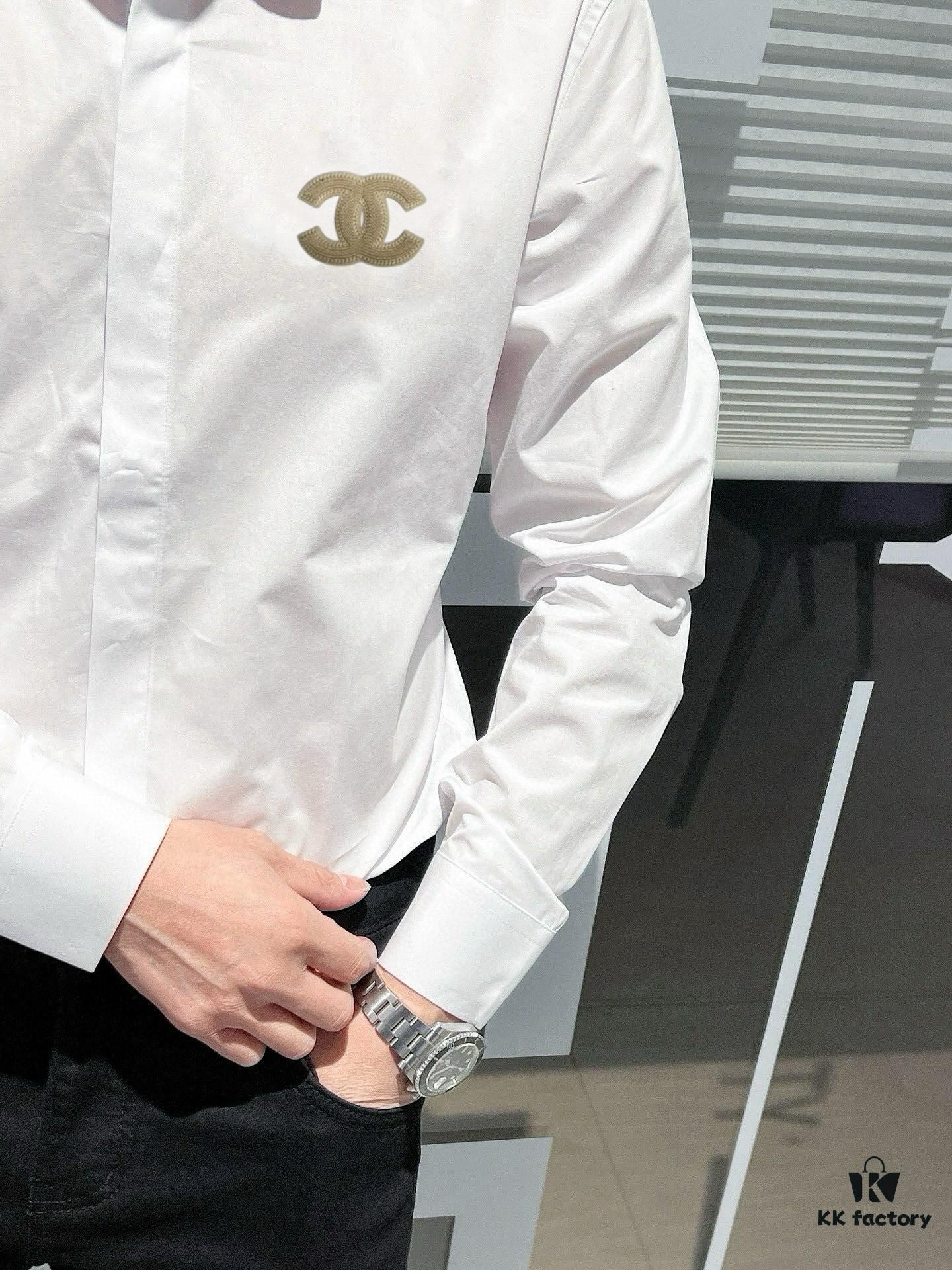 6931a1c3ccd8ab3d7af95d14 Chanel Men's Long-Sleeve Shirt, Ergonomic Three-Dimensional Cut, Natural Slim Fit, Hidden Placket Design, Premium Cotton Bamboo Fiber Fabric, Exquisite Craftsmanship, Elegant and Fashion-Forward