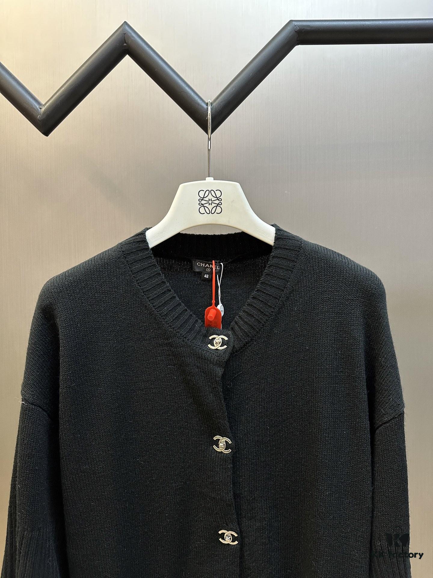 Chanel Bookbag Button Knit Cardigan