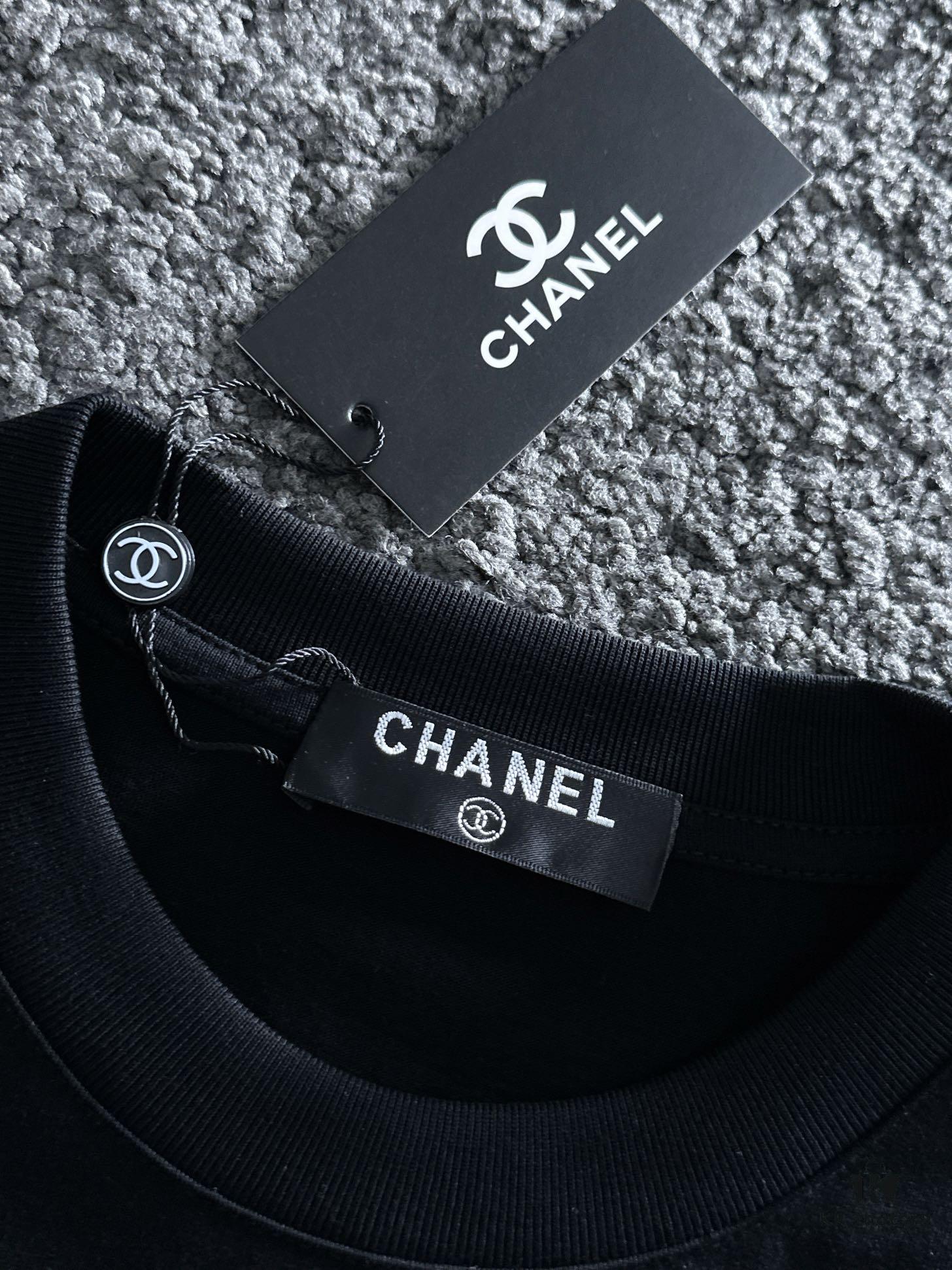 Chanel 2025 Latest Print Short-Sleeve T-Shirt, High-Quality Cabinet Original Order, Top-Grade Craftsmanship with Imported Fabric