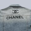 Top Version (Different from Standard Stock) Chanel CHANEL Rhinestone Embellished Denim Jacket Coat