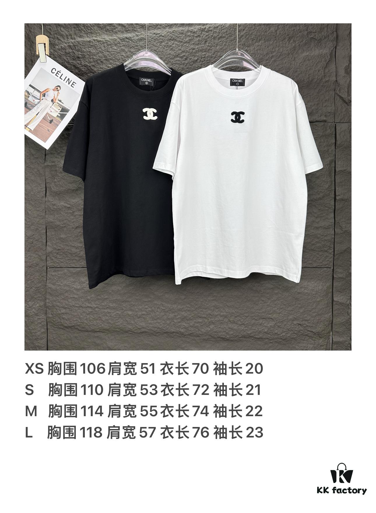 6931a1ceccd8ab3d7af95dfa Chanel 2025 New Arrival Patch Embroidery Logo Couple T-Shirt