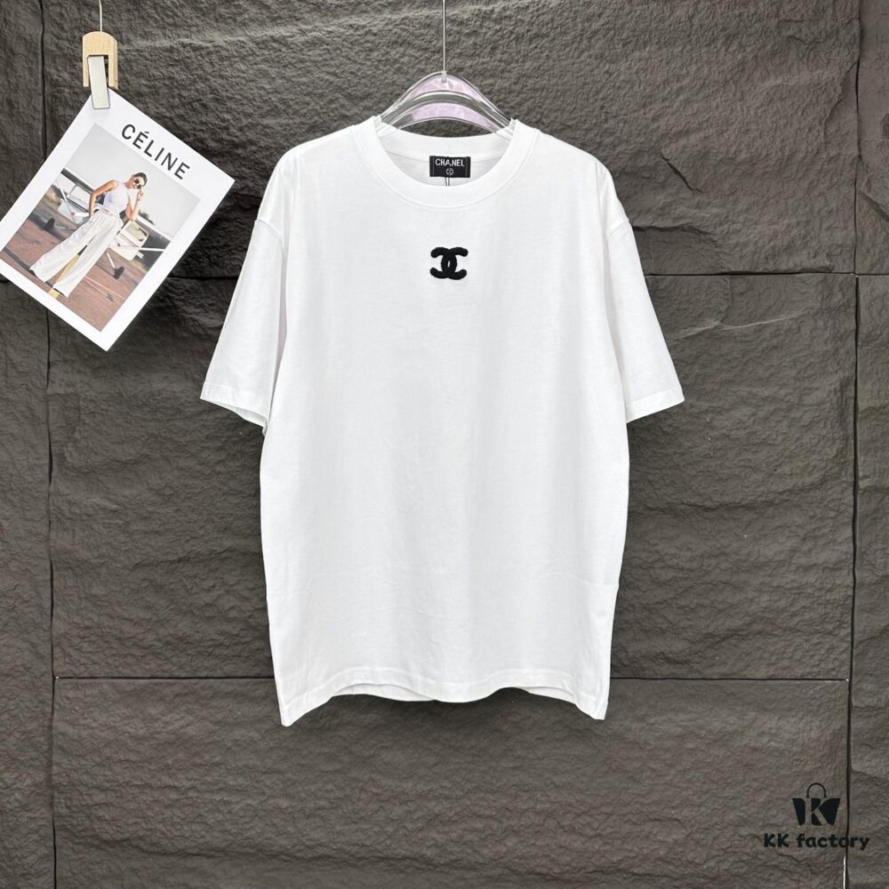 6931a1ceccd8ab3d7af95dfb Chanel 2025 New Embroidered Logo Couple Short Sleeve T-Shirt