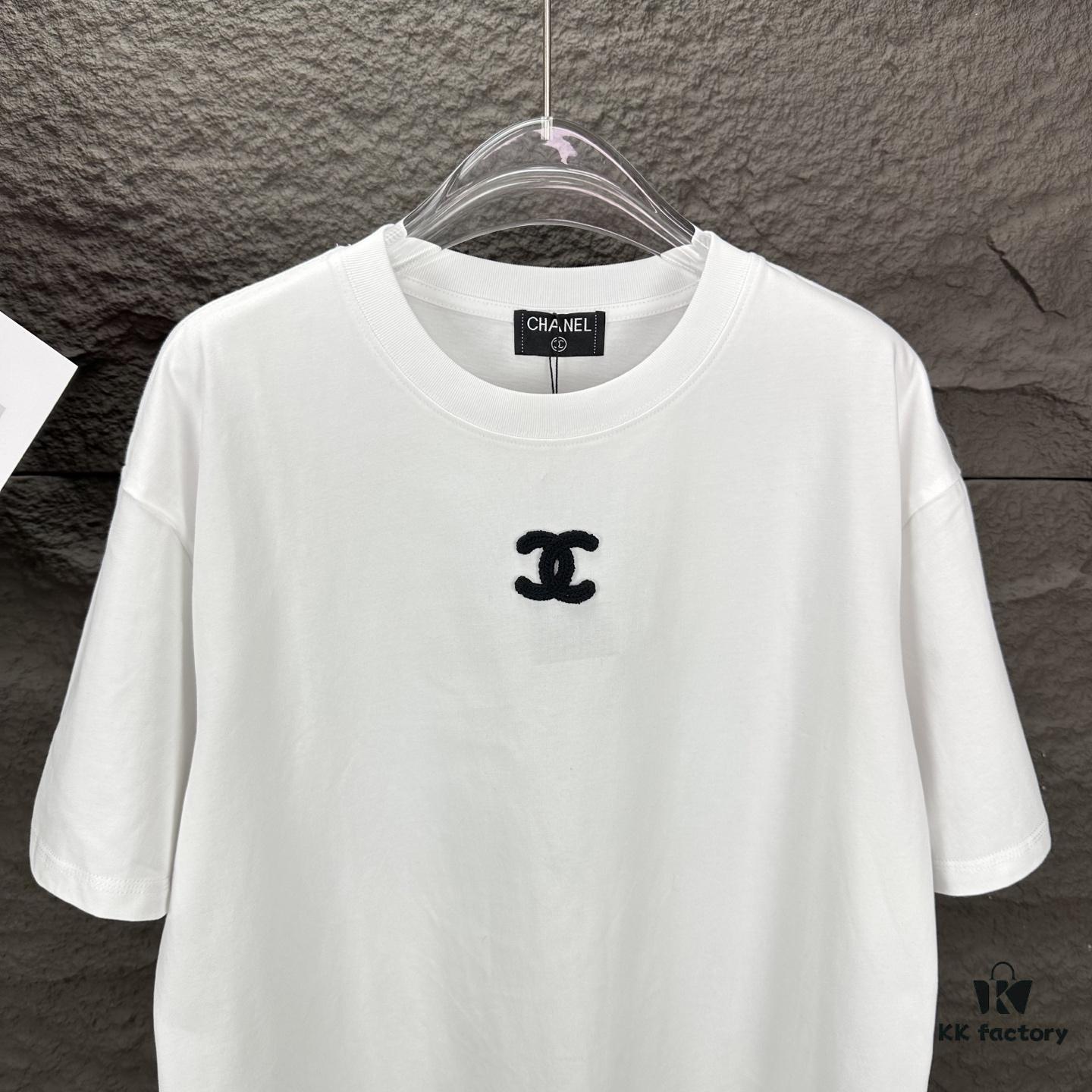 6931a1ceccd8ab3d7af95dff Chanel 2025 New Embroidered Logo Couple Short Sleeve T-Shirt