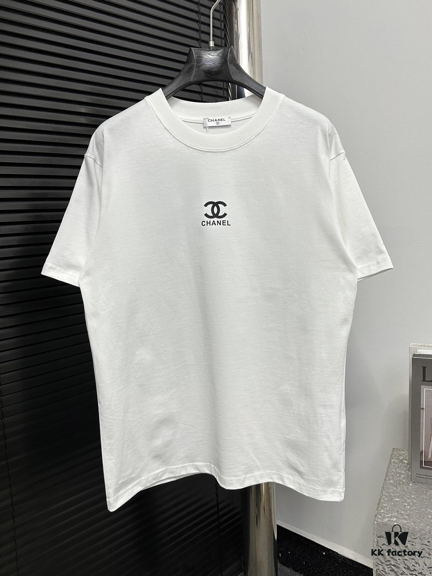 6931a1cfccd8ab3d7af95e0c CHANEL 25SS Logo Unisex Short Sleeve T-Shirt