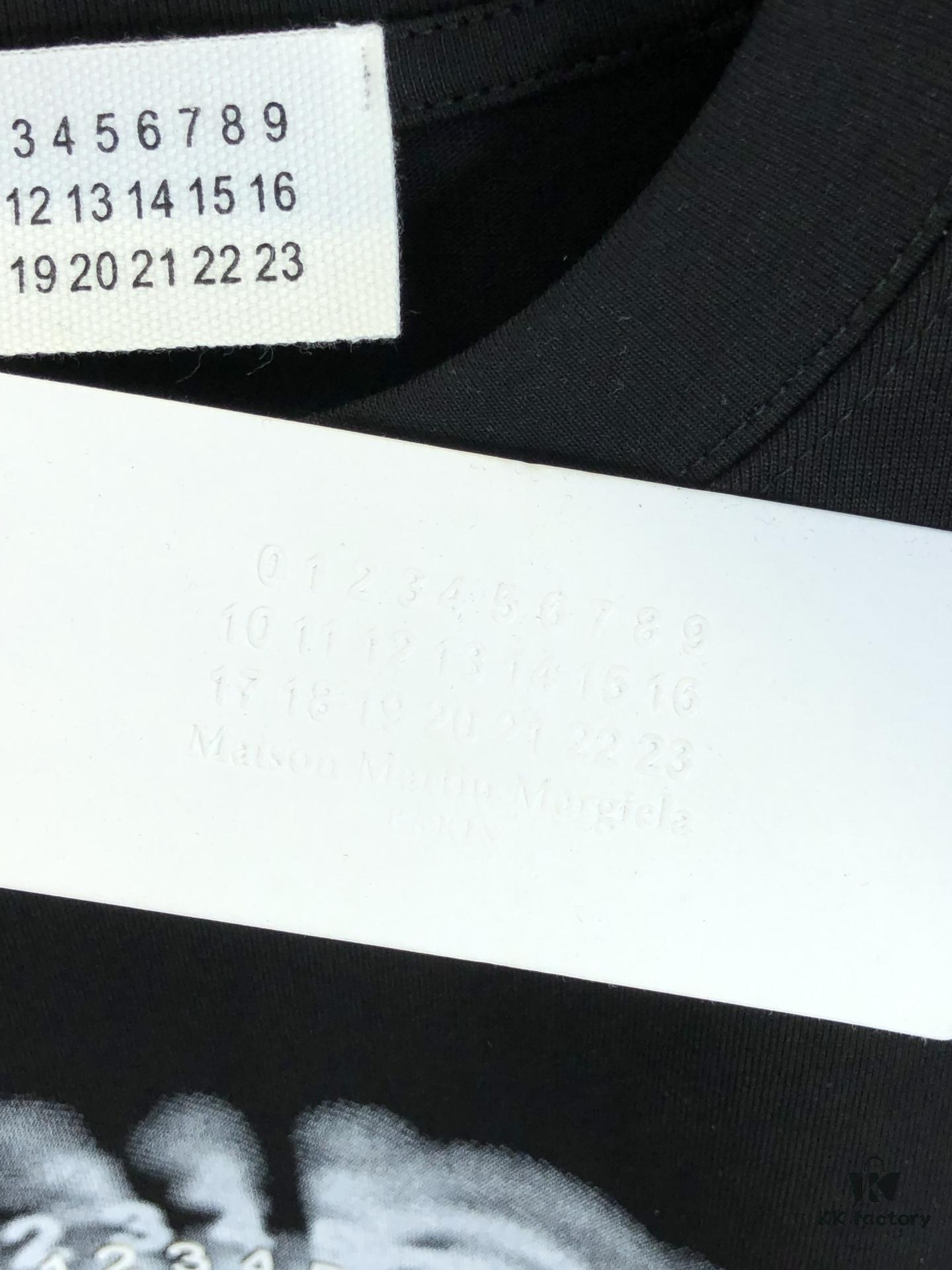 6931a1d0ccd8ab3d7af95e25 MM6 Maison Margiela 2025 Spring/Summer New Arrival Round Neck Short Sleeve T-Shirt with Dot Print and Debossed Lettering Craftsmanship, Made from 320g Double-Yarn Combed Cotton Fabric, Slightly Loose Fit, Soft and Substantial Fabric Texture, Unisex Design
