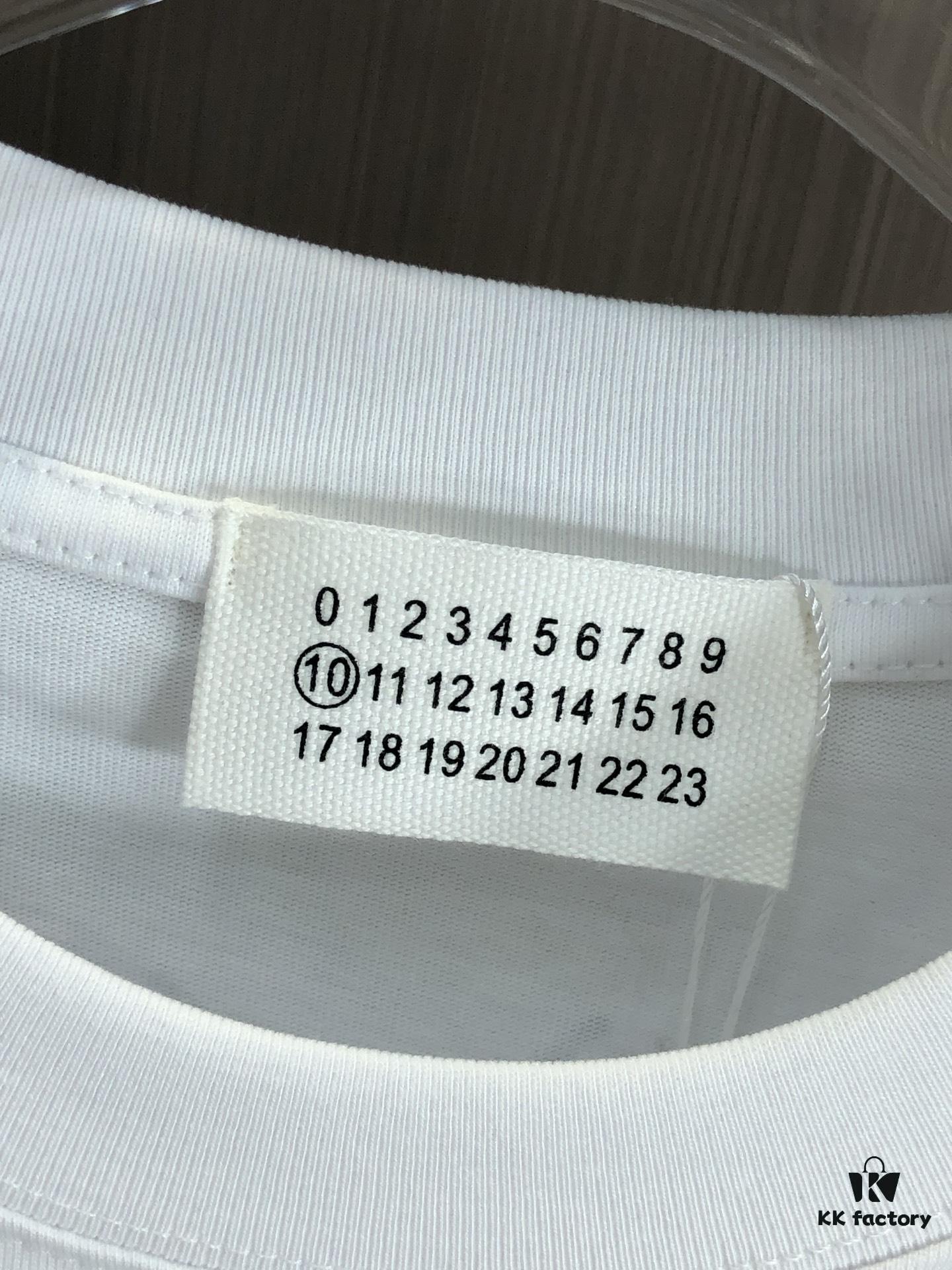 6931a1d1ccd8ab3d7af95e2d MM6 Maison Margiela 2025 Spring/Summer New Arrival Round Neck Short Sleeve T-Shirt with Dot Print and Debossed Lettering Craftsmanship, Premium 320g Double-Yarn Combed Cotton Fabric, Slightly Loose Unisex Fit
