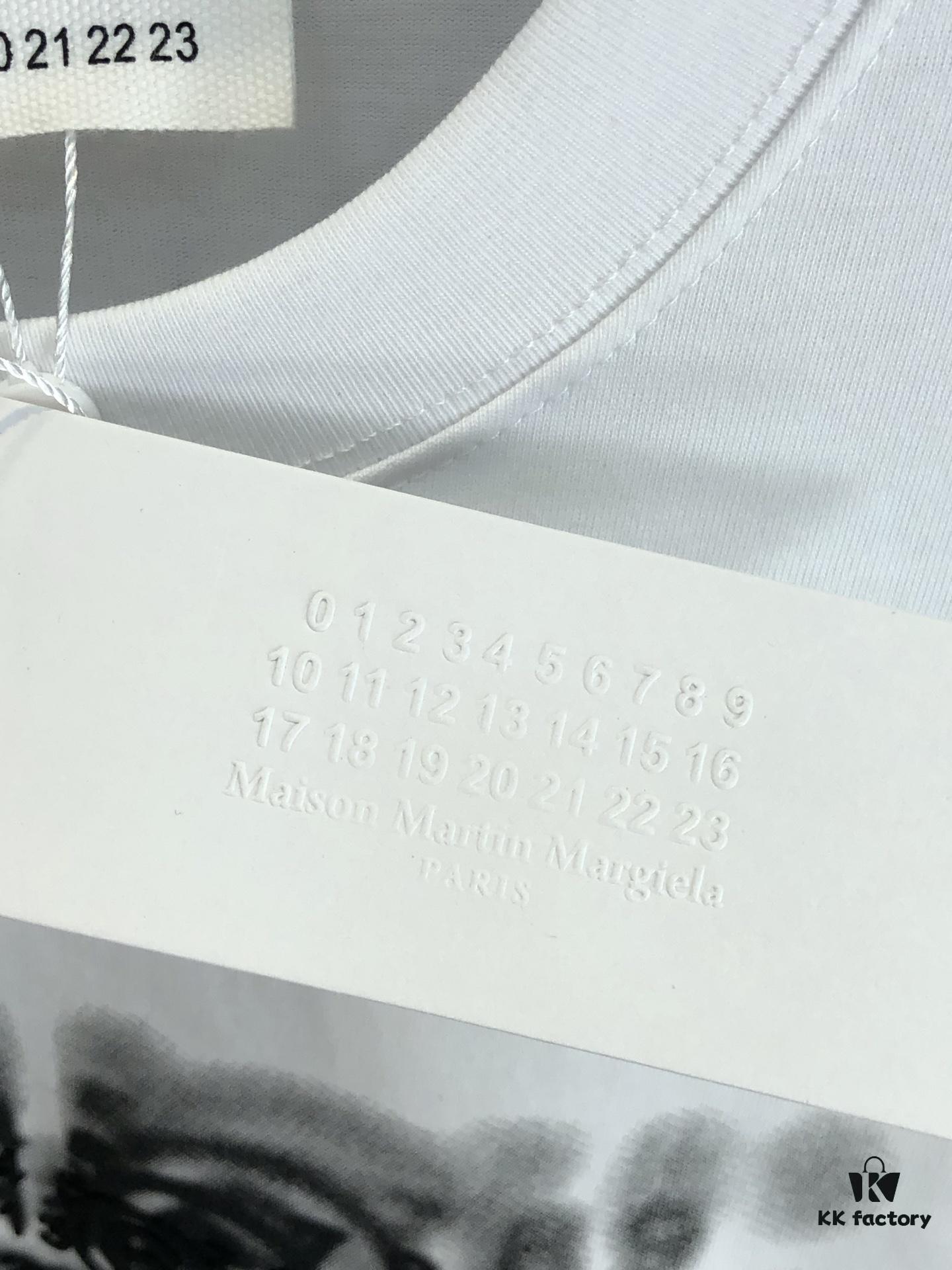 6931a1d1ccd8ab3d7af95e2e MM6 Maison Margiela 2025 Spring/Summer New Arrival Round Neck Short Sleeve T-Shirt with Dot Print and Debossed Lettering Craftsmanship, Premium 320g Double-Yarn Combed Cotton Fabric, Slightly Loose Unisex Fit