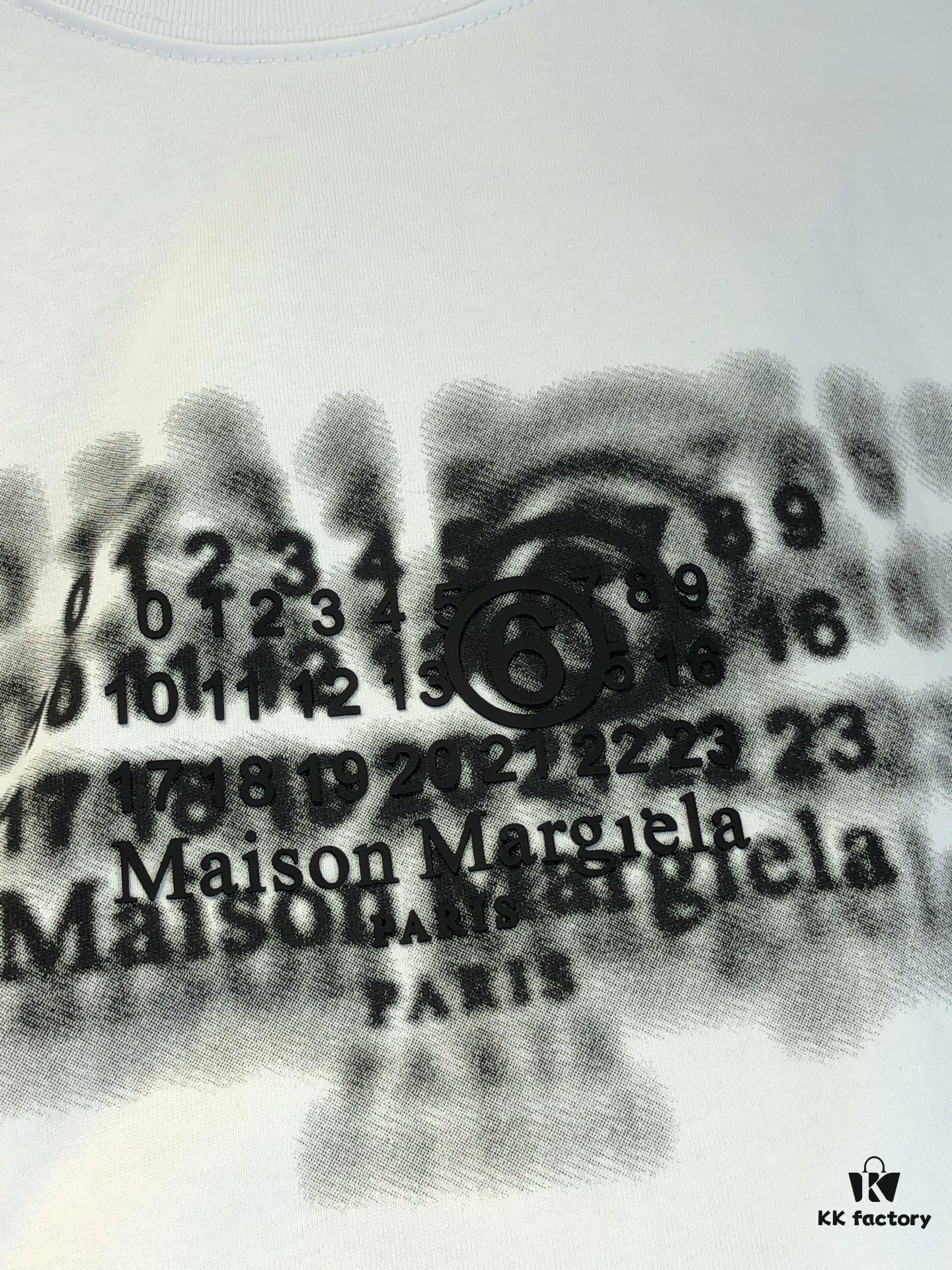 6931a1d1ccd8ab3d7af95e2f MM6 Maison Margiela 2025 Spring/Summer New Arrival Round Neck Short Sleeve T-Shirt with Dot Print and Debossed Lettering Craftsmanship, Premium 320g Double-Yarn Combed Cotton Fabric, Slightly Loose Unisex Fit