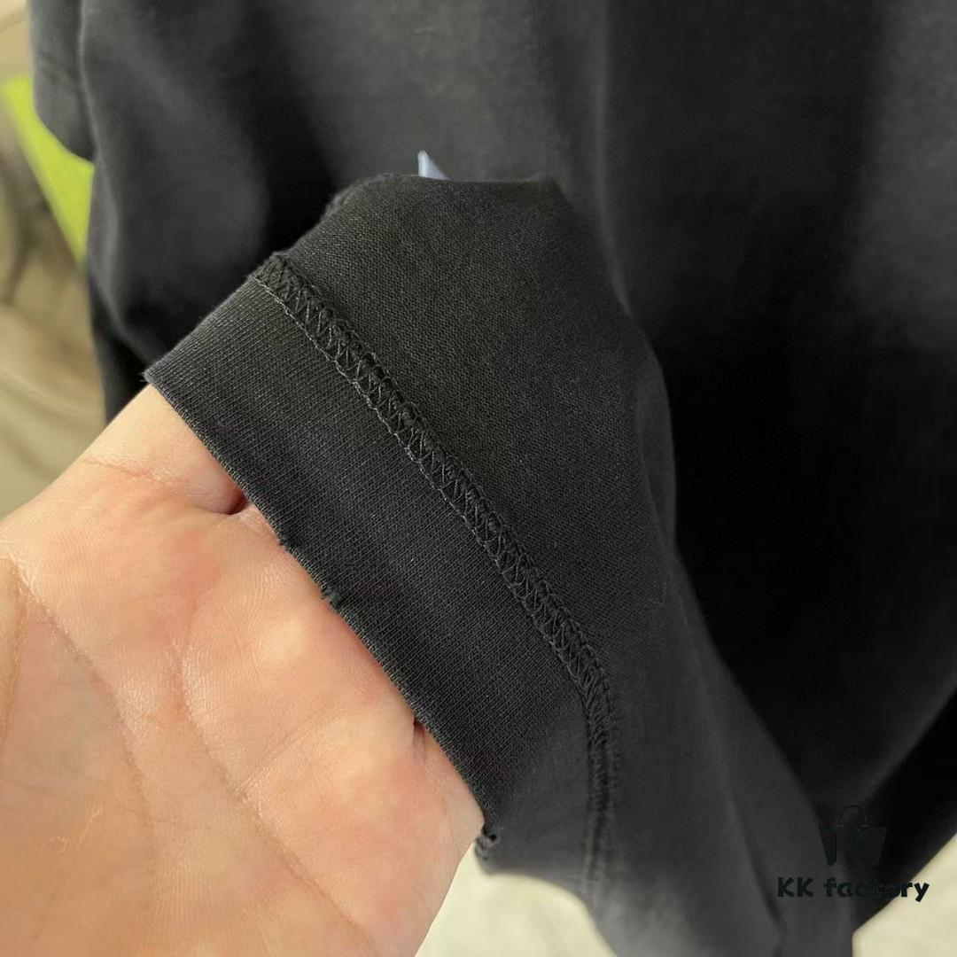 6931a1d1ccd8ab3d7af95e39 MM6 Maison Margiela 2025 Summer New Arrival Distressed Gradient Worn-Out Personalized Logo Print Custom Fabric 320g Short Sleeve T-Shirt Unisex