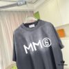 6931a1d6ccd8ab3d7af95e6c MM6 Maison Margiela 2025 Summer New Arrival Distressed Ombre Vintage Short Sleeve T-Shirt with Custom Fabric 320g and Signature Logo Print Unisex