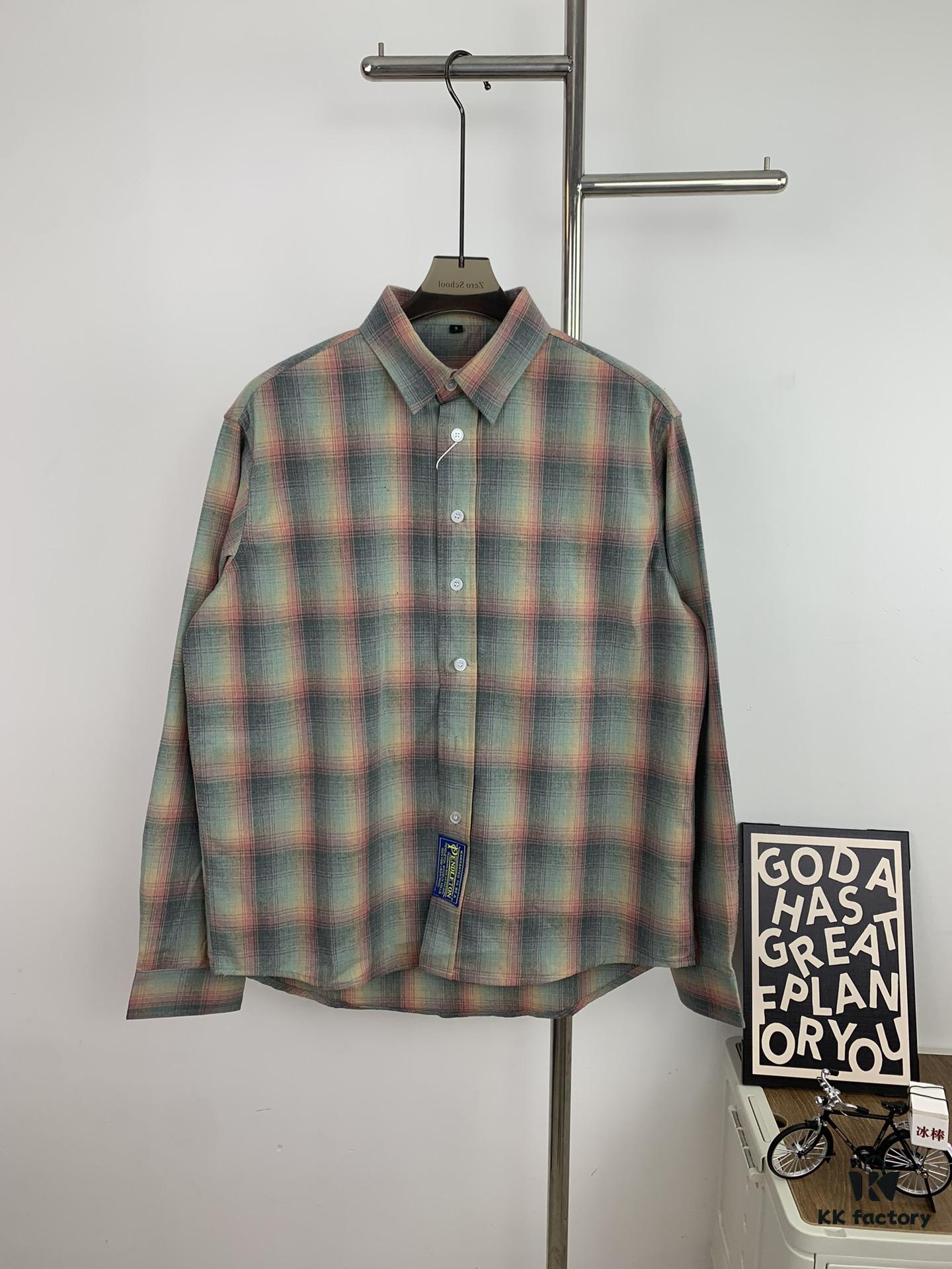 6931a1d9ccd8ab3d7af95e86 New MM6 Maison Margiela Rainbow Plaid Unisex Casual Shirt 2023FW
