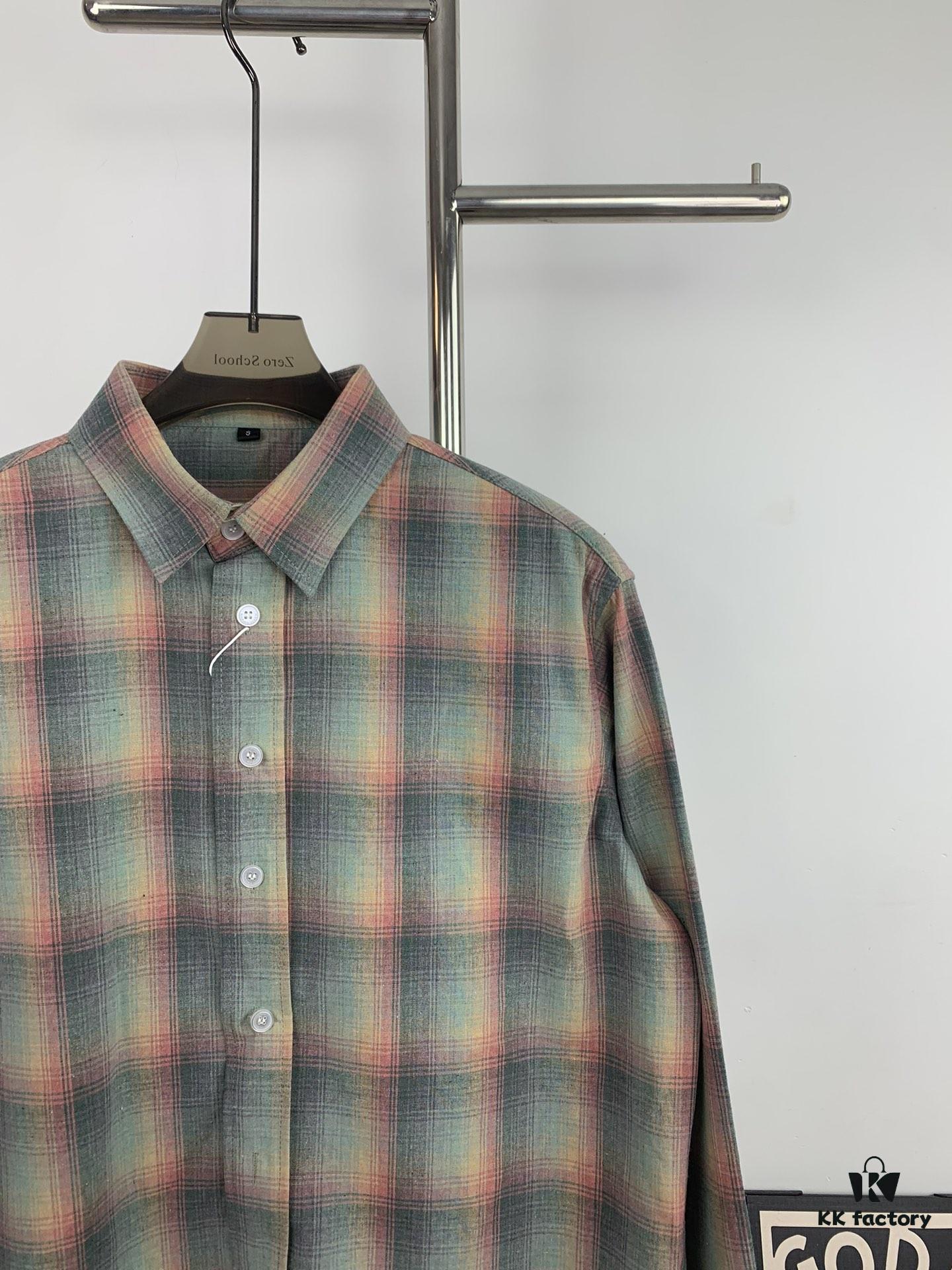 6931a1d9ccd8ab3d7af95e89 New MM6 Maison Margiela Rainbow Plaid Unisex Casual Shirt 2023FW