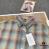 6931a1daccd8ab3d7af95e8b New MM6 Maison Margiela Rainbow Plaid Unisex Casual Shirt 2023FW