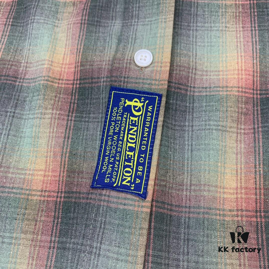 6931a1daccd8ab3d7af95e8d New MM6 Maison Margiela Rainbow Plaid Unisex Casual Shirt 2023FW