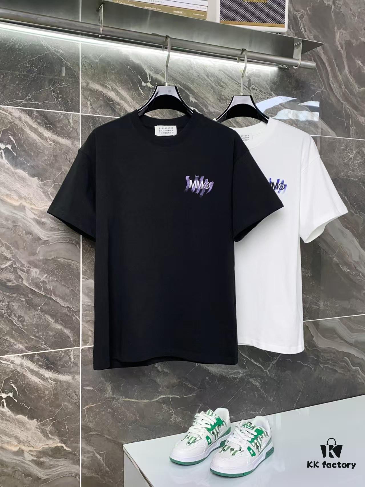 6931a1daccd8ab3d7af95e90 25ss Maison Margiela Hand-Painted Letter Embroidery T-Shirt, Inspired by 80s Retro Style, Premium 310g Dyed Fabric, Short Sleeve Unisex Tee