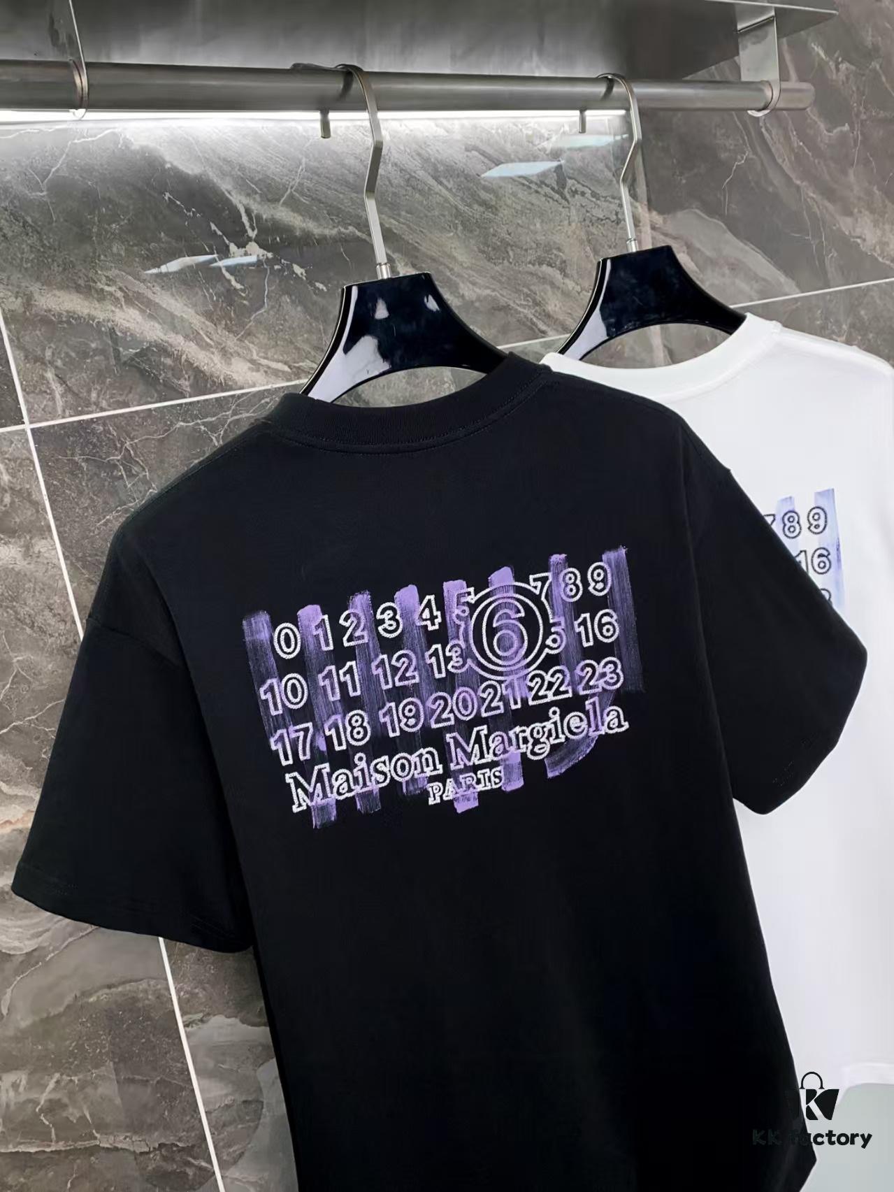 6931a1daccd8ab3d7af95e93 25ss Maison Margiela Hand-Painted Letter Embroidery T-Shirt, Inspired by 80s Retro Style, Premium 310g Dyed Fabric, Short Sleeve Unisex Tee