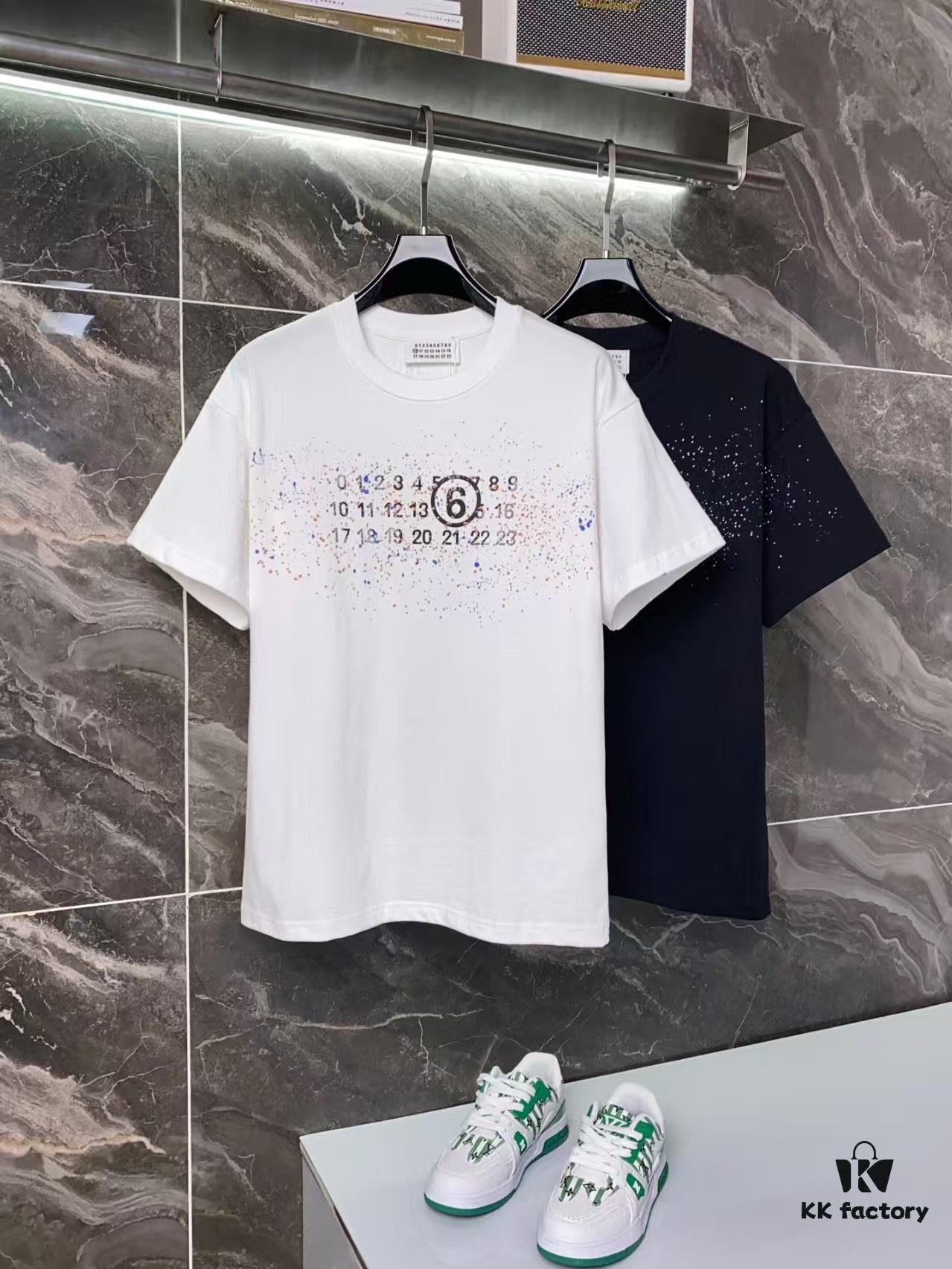 6931a1daccd8ab3d7af95e9b 25ss Maison Margiela Hand-painted Logo T-Shirt, Inspired by 80s Retro Aesthetic, Premium 310g Dyed Fabric, Short Sleeve Unisex Tee