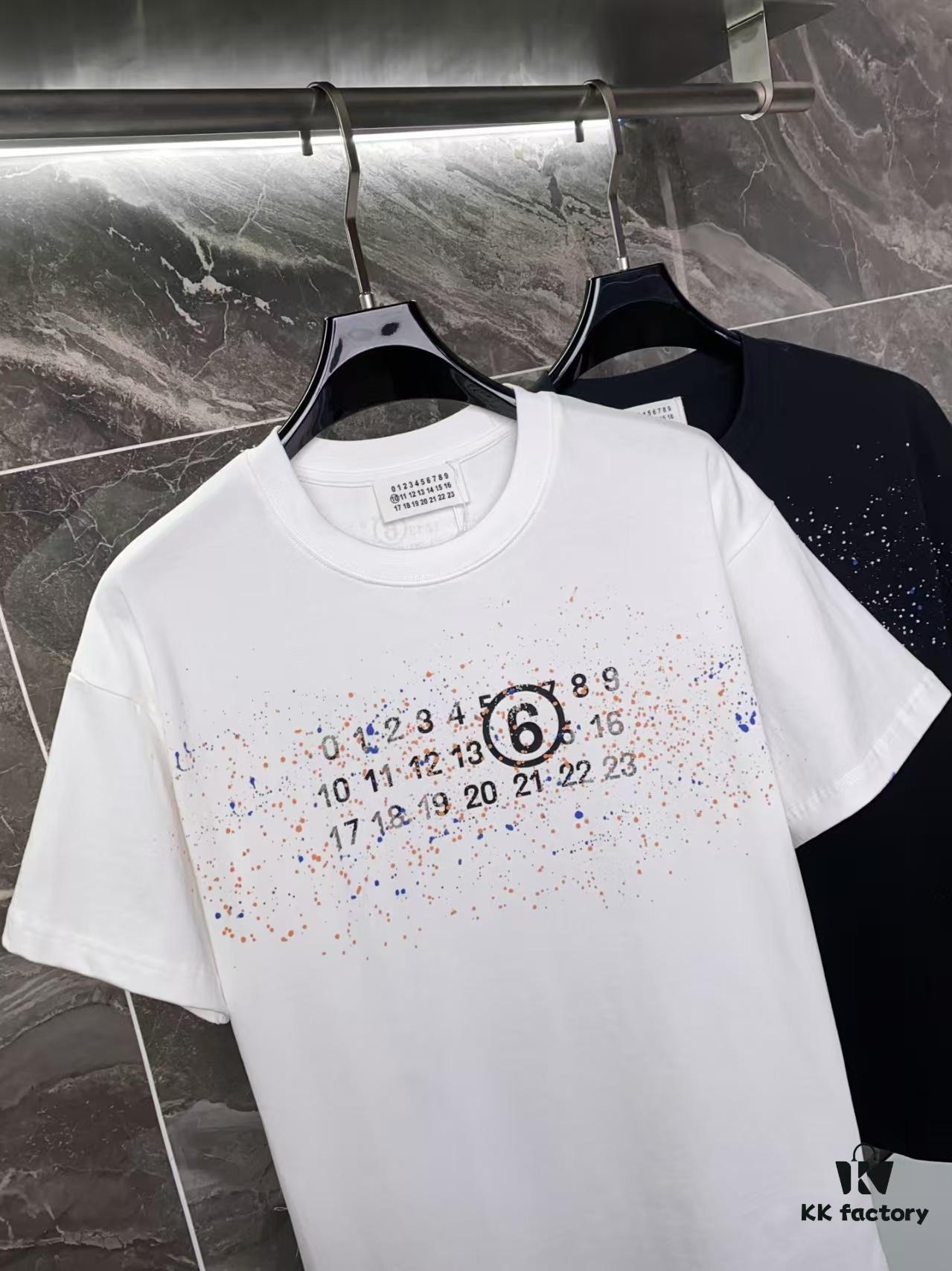 6931a1daccd8ab3d7af95e9c 25ss Maison Margiela Hand-painted Logo T-Shirt, Inspired by 80s Retro Aesthetic, Premium 310g Dyed Fabric, Short Sleeve Unisex Tee