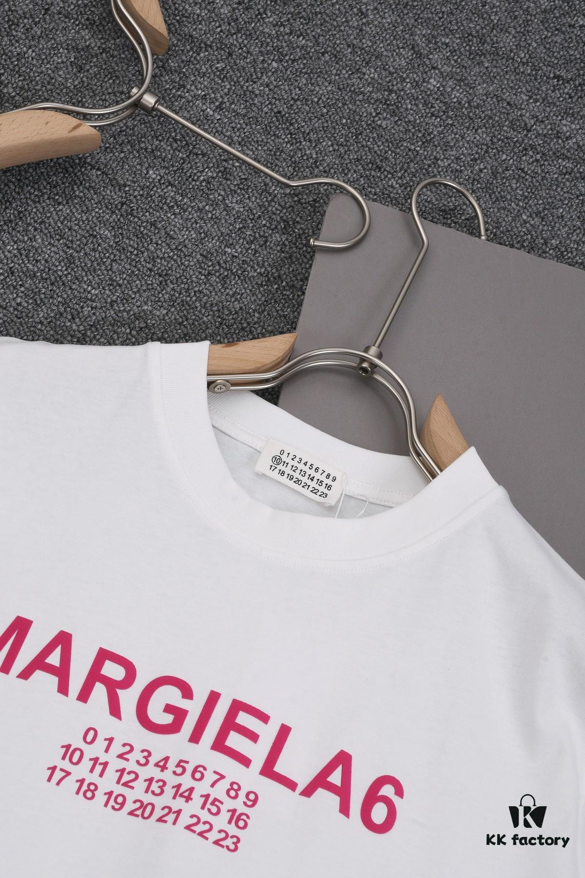 6931a1dfccd8ab3d7af95ef0 New Arrival 25S Maison Margiela Classic Flocked Letter T-Shirt, Garment-Washed Cotton Fabric, Unisex Loose Fit