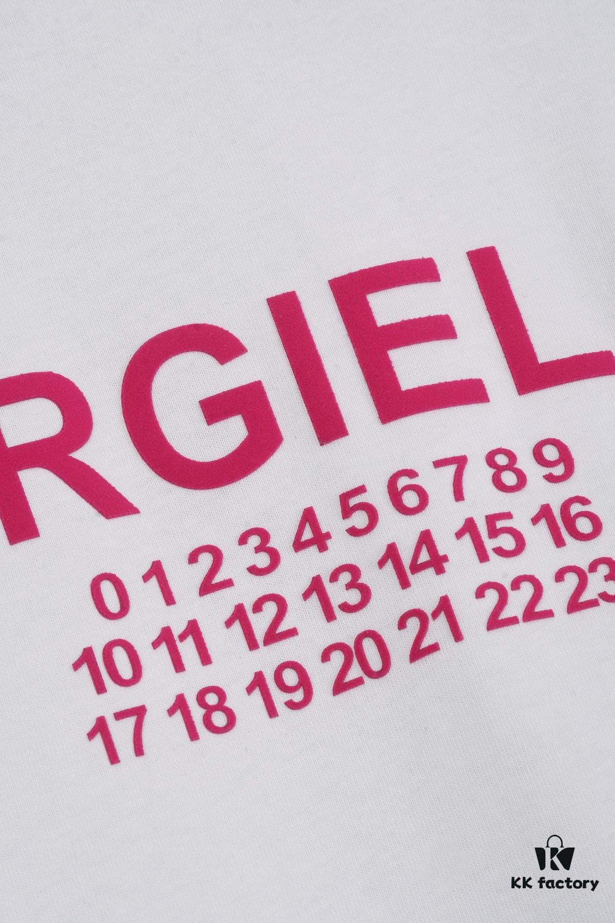 6931a1dfccd8ab3d7af95ef4 New Arrival 25S Maison Margiela Classic Flocked Letter T-Shirt, Garment-Washed Cotton Fabric, Unisex Loose Fit
