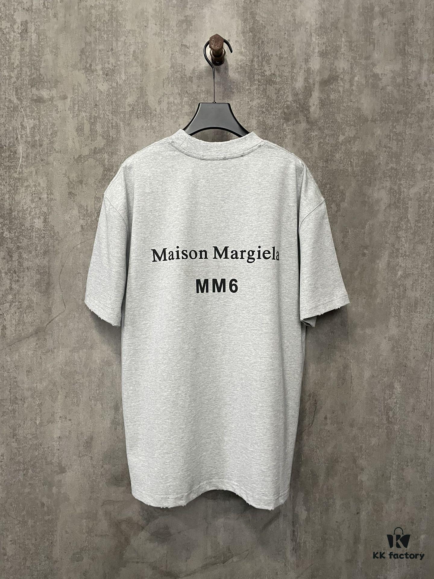 6931a1e2ccd8ab3d7af95f2a MM6 Maison Margiela 24SS Foam Logo Print Heavyweight Short Sleeve T-Shirt in 380g Cotton
