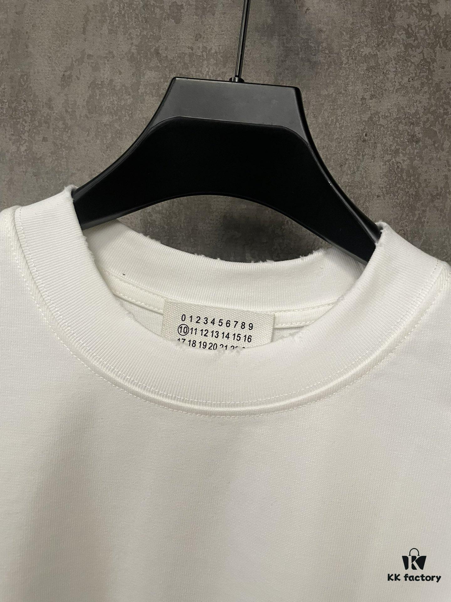 6931a1e3ccd8ab3d7af95f43 MM6 Maison Margiela Heavyweight 380g Short Sleeve T-Shirt with 3D Four-Logo Puff Print Unisex