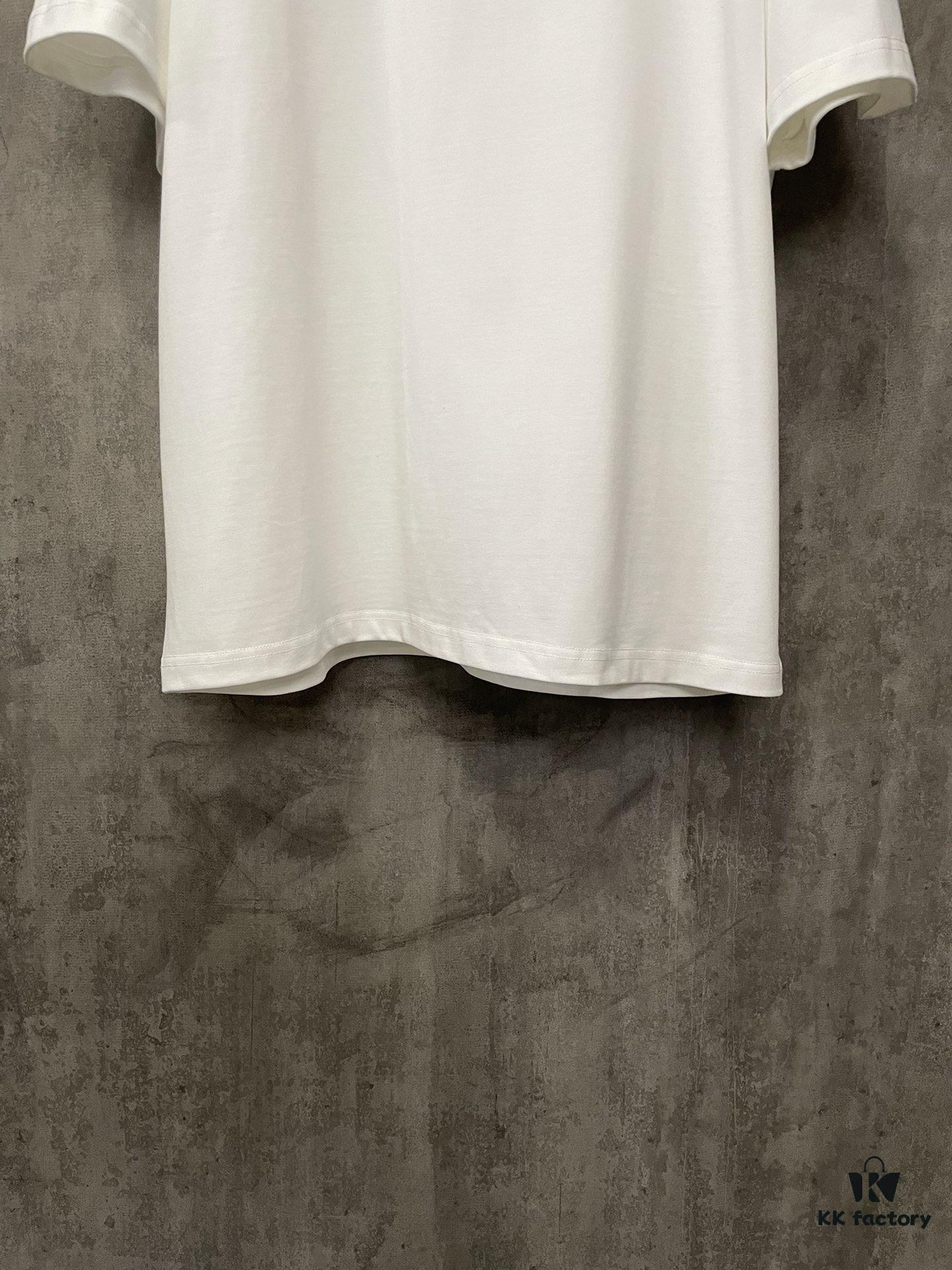 6931a1e4ccd8ab3d7af95f4f Heavyweight 380g Short Sleeve T-Shirt for Autumn and Winter, Martin Mariela MM6 24SS Eight-Language Letter Puff Print
