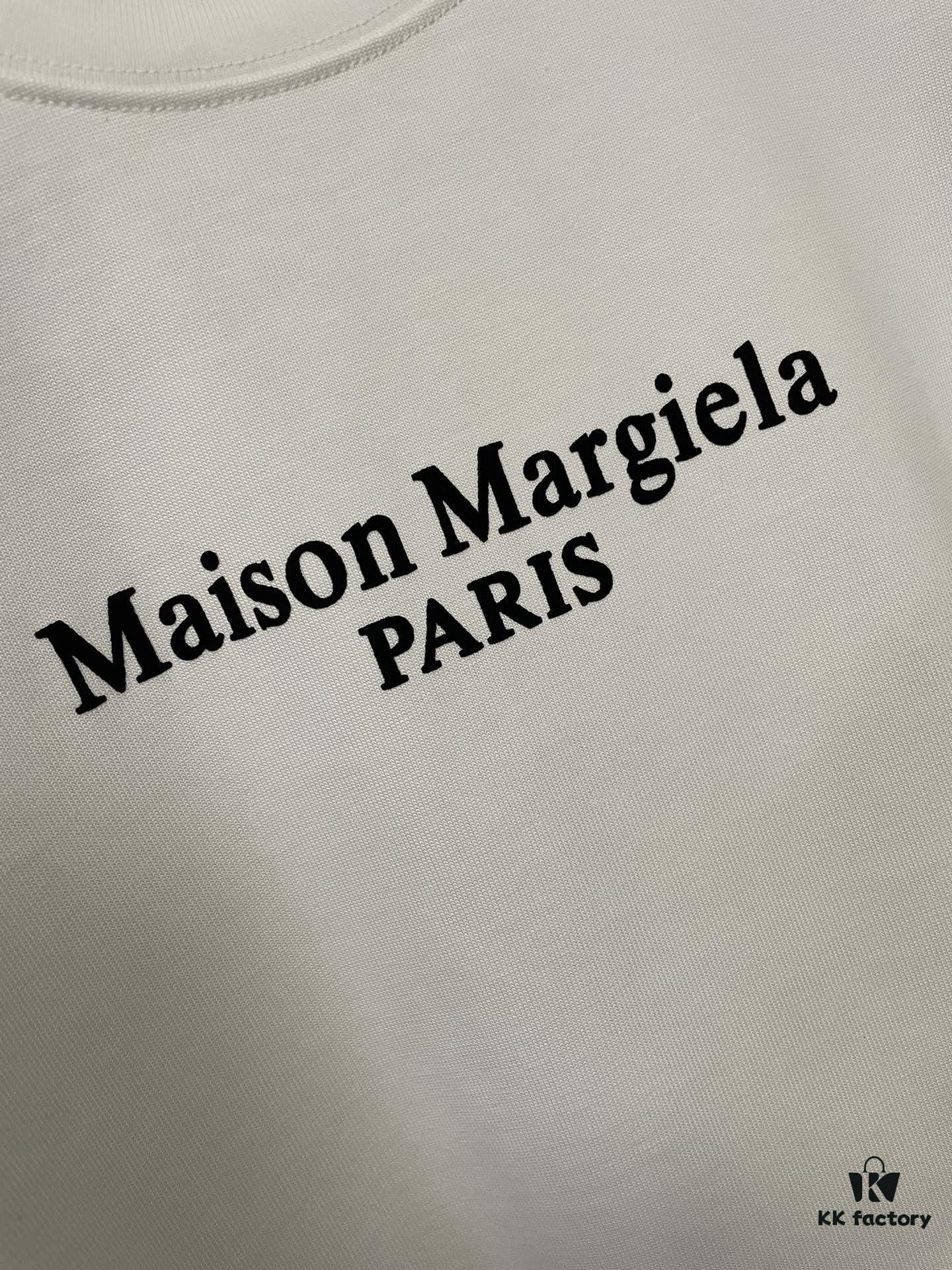 6931a1e4ccd8ab3d7af95f52 Heavyweight 380g Short Sleeve T-Shirt for Autumn and Winter, Martin Mariela MM6 24SS Eight-Language Letter Puff Print