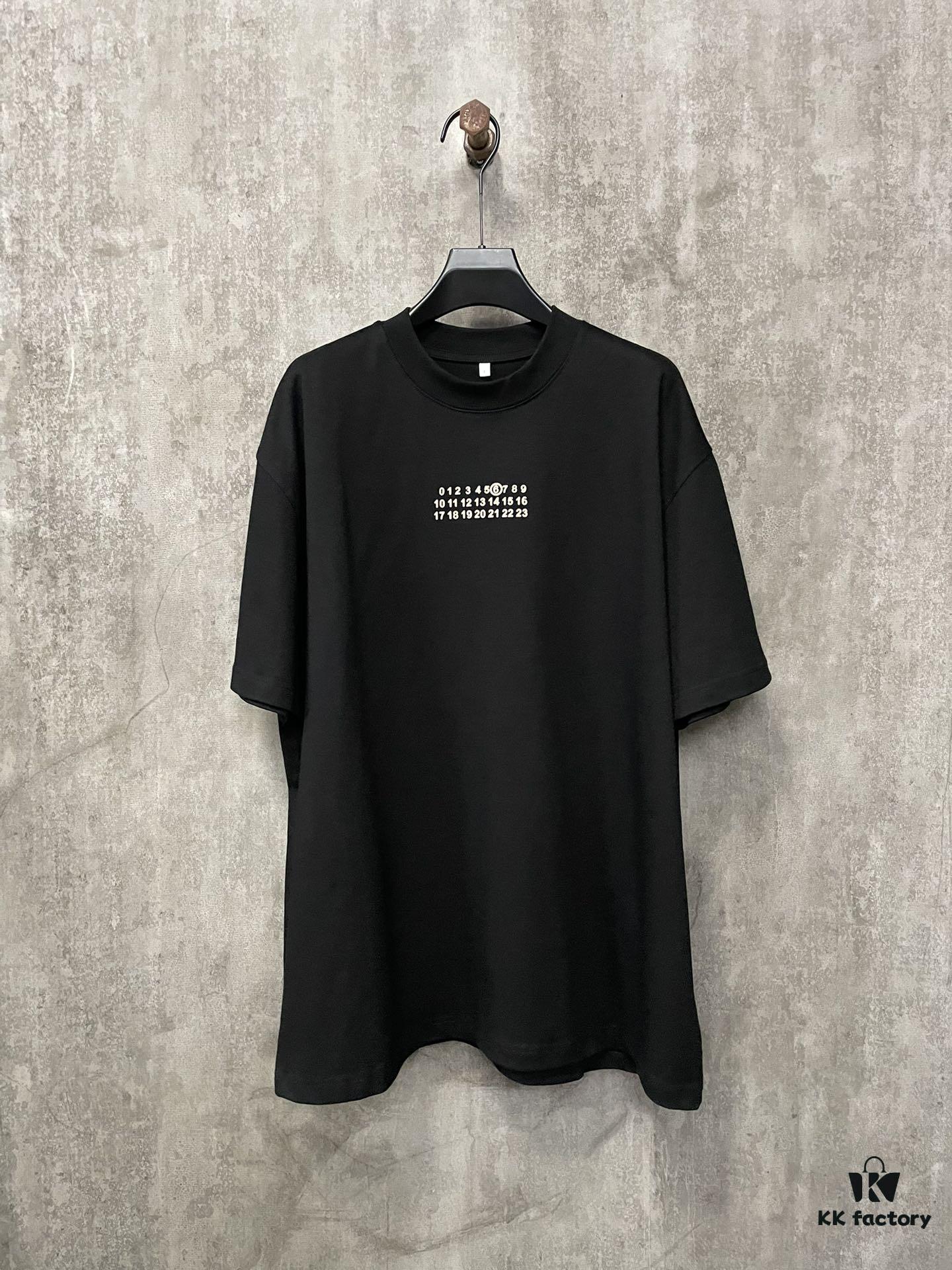 6931a1e4ccd8ab3d7af95f55 MM6 Maison Margiela 24SS Heavyweight 380g Short Sleeve T-Shirt with Classic Number Logo Puff Print