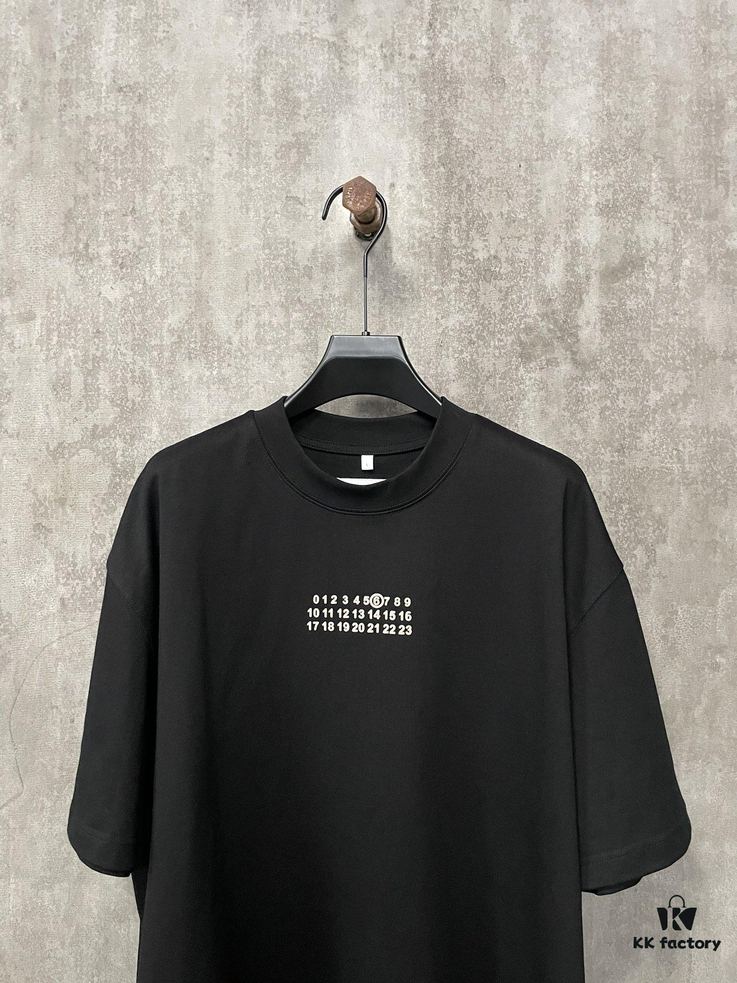 6931a1e4ccd8ab3d7af95f57 MM6 Maison Margiela 24SS Heavyweight 380g Short Sleeve T-Shirt with Classic Number Logo Puff Print