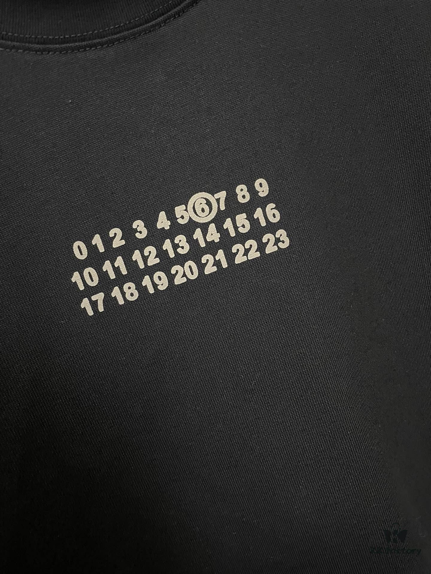 6931a1e4ccd8ab3d7af95f5a MM6 Maison Margiela 24SS Heavyweight 380g Short Sleeve T-Shirt with Classic Number Logo Puff Print