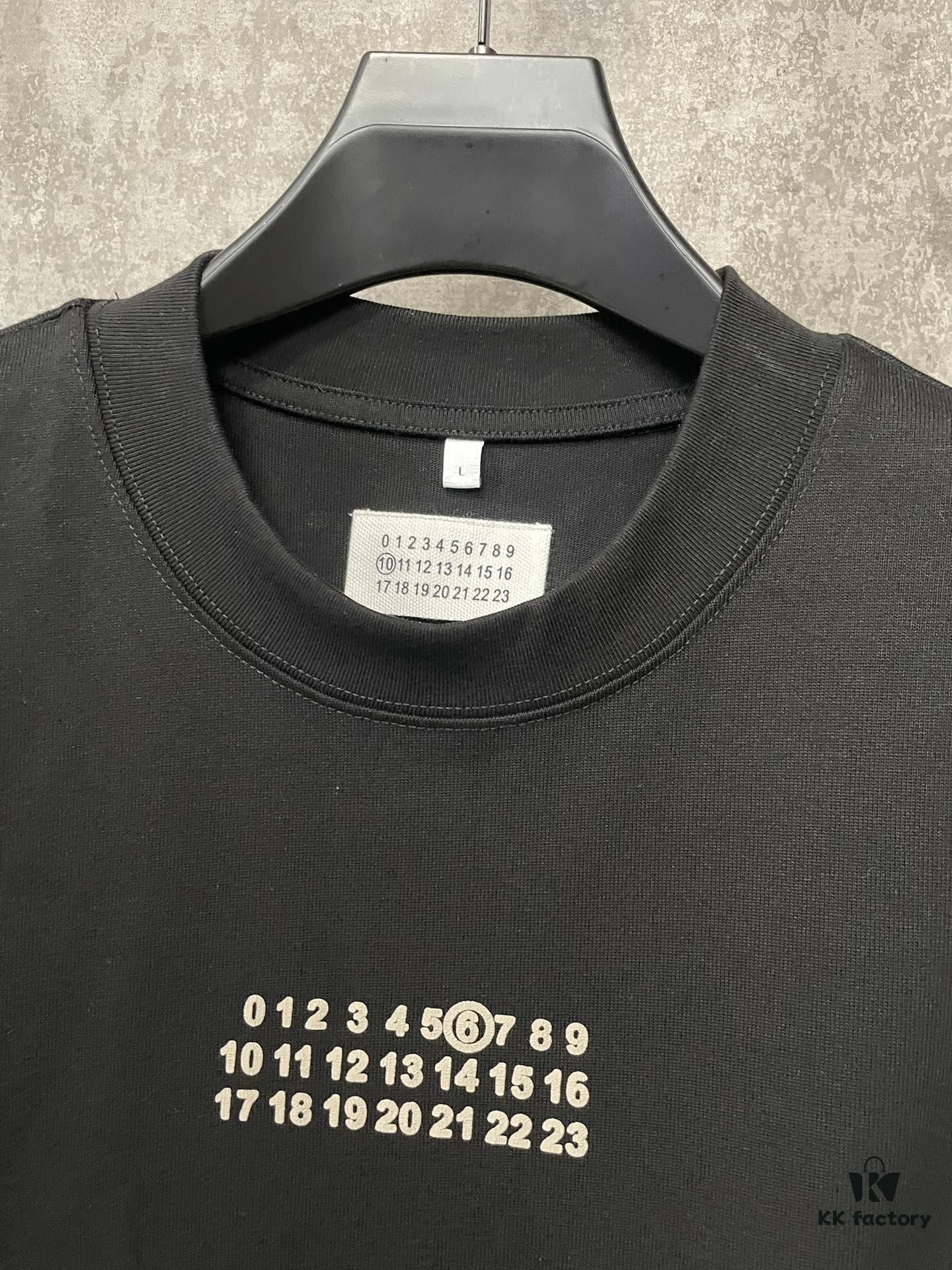 6931a1e4ccd8ab3d7af95f5b MM6 Maison Margiela 24SS Heavyweight 380g Short Sleeve T-Shirt with Classic Number Logo Puff Print