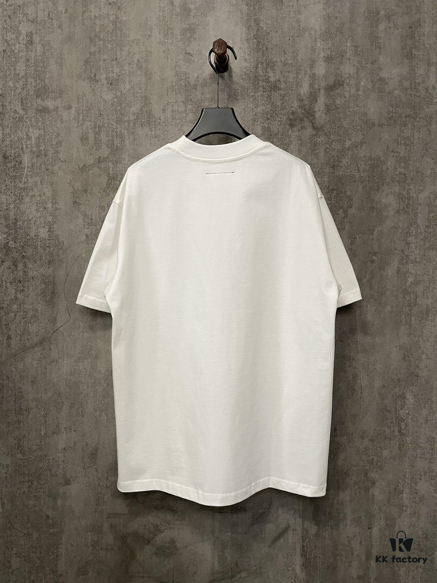 6931a1e4ccd8ab3d7af95f5d MM6 Maison Margiela 24SS Classic Number Logo Puff Print Heavyweight Short Sleeve T-Shirt, 380g Cotton Tee for Autumn and Winter