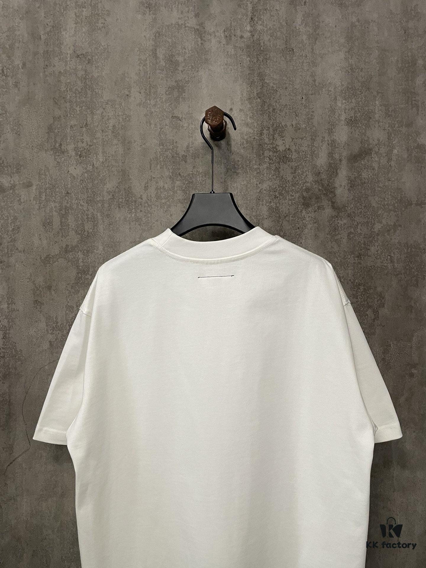 6931a1e4ccd8ab3d7af95f60 MM6 Maison Margiela 24SS Classic Number Logo Puff Print Heavyweight Short Sleeve T-Shirt, 380g Cotton Tee for Autumn and Winter