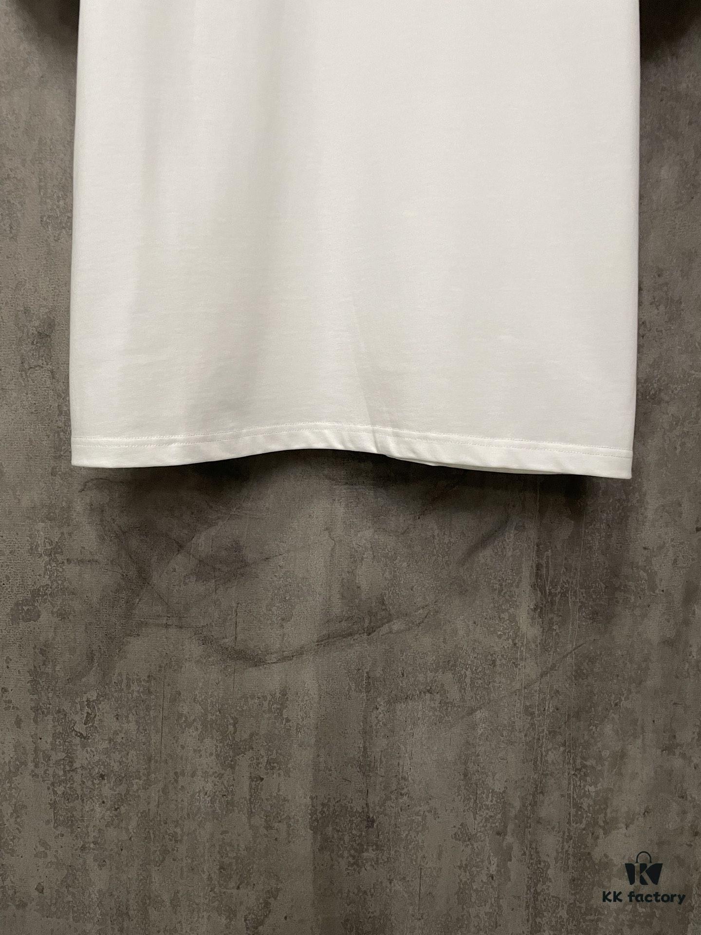 6931a1e5ccd8ab3d7af95f66 MM6 Maison Margiela 24SS Distressed Letter Puff Print Heavyweight Cotton T-Shirt