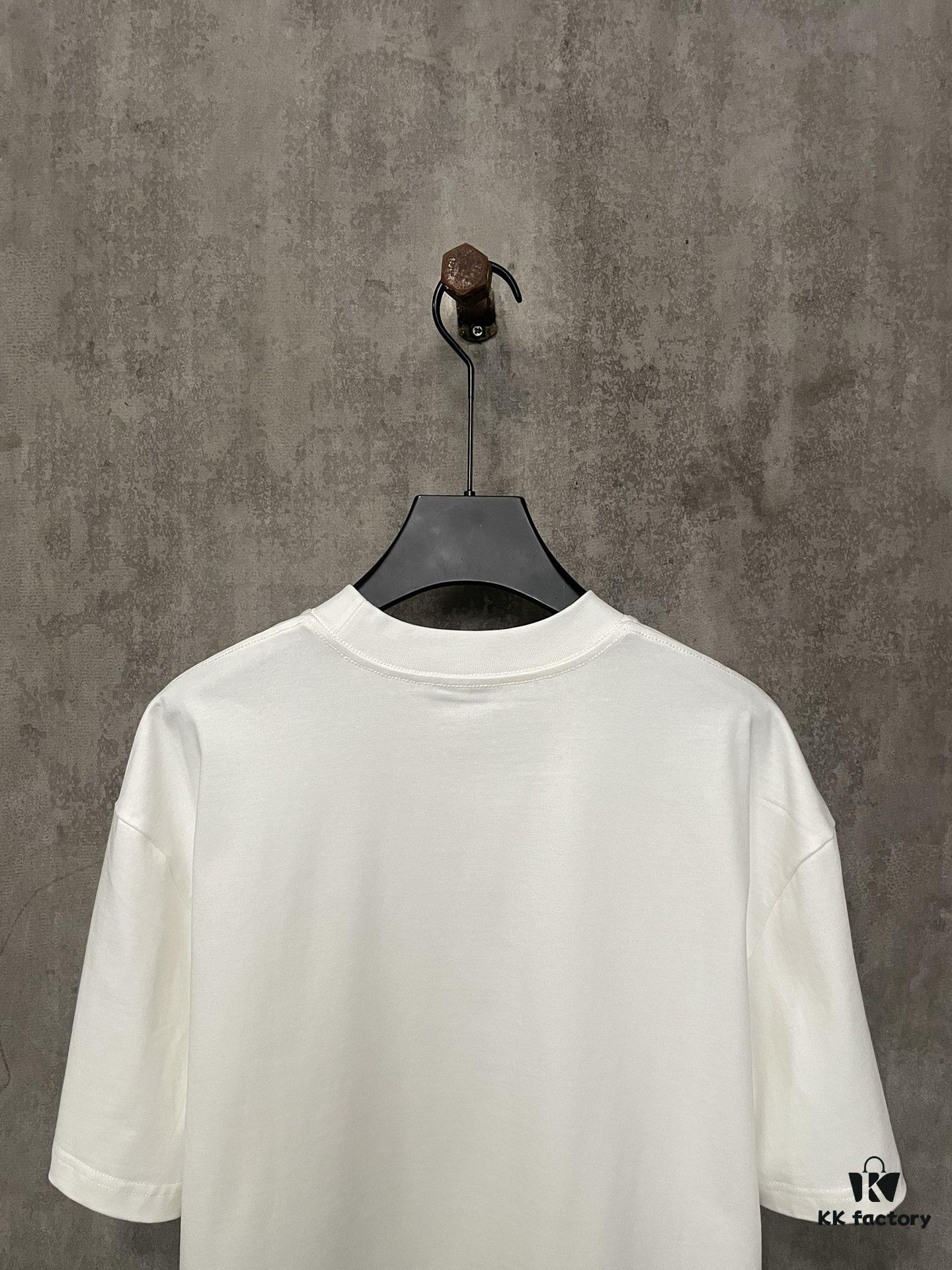 6931a1e5ccd8ab3d7af95f68 MM6 Maison Margiela 24SS Distressed Letter Puff Print Heavyweight Cotton T-Shirt